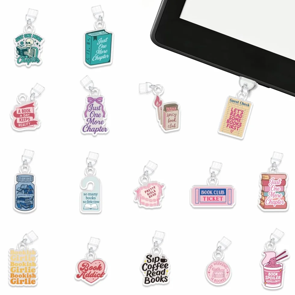 UNICRAFTALE 16 pièces Décorations Antipoussière En Acrylique Pour Kindles Avec Formes Mixtes