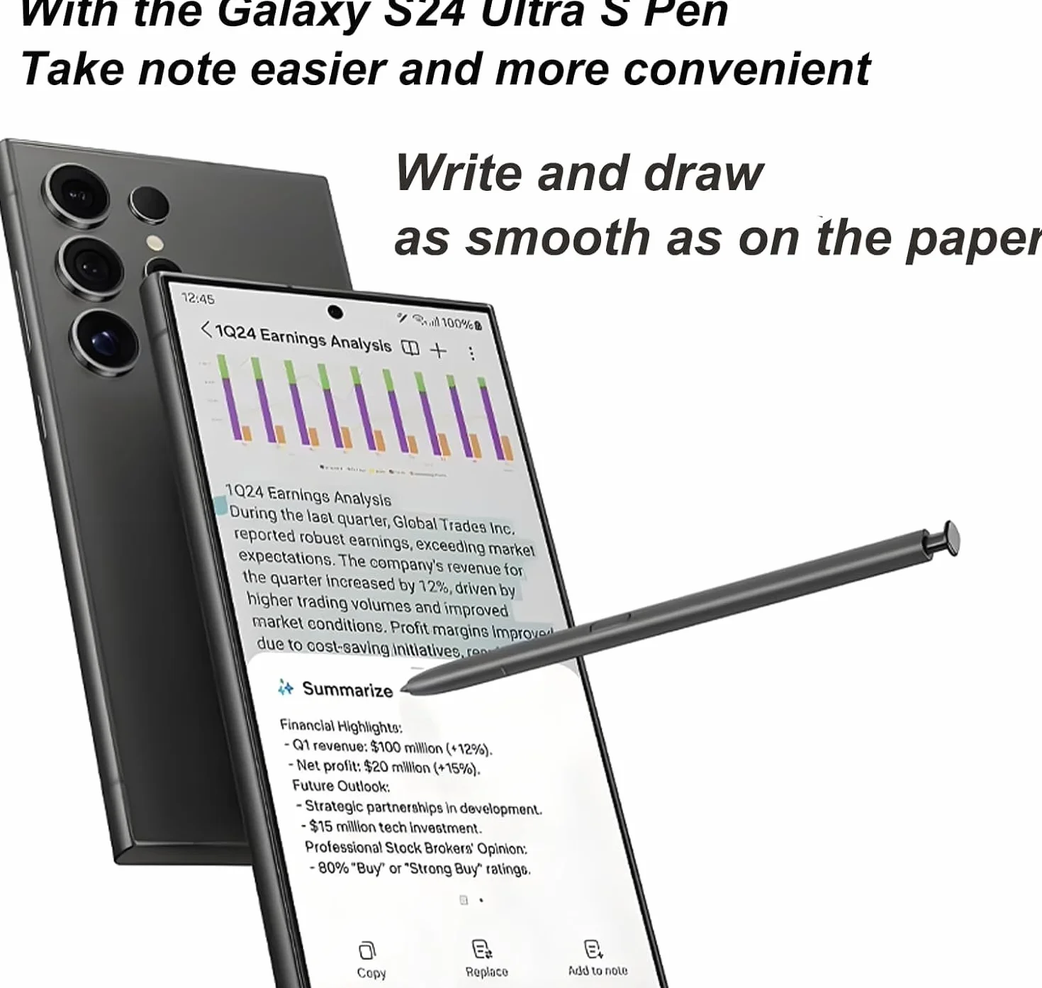 Samsung Galaxy S24 Ultra S Stylet de Rechange (Noir)