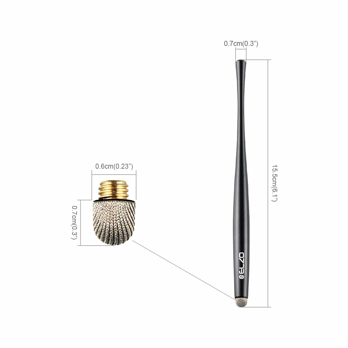 ELZO Stylo Tactile 4 pièces avec 6 Fibres de Remplacement pour iPad Android iPhone Samsung