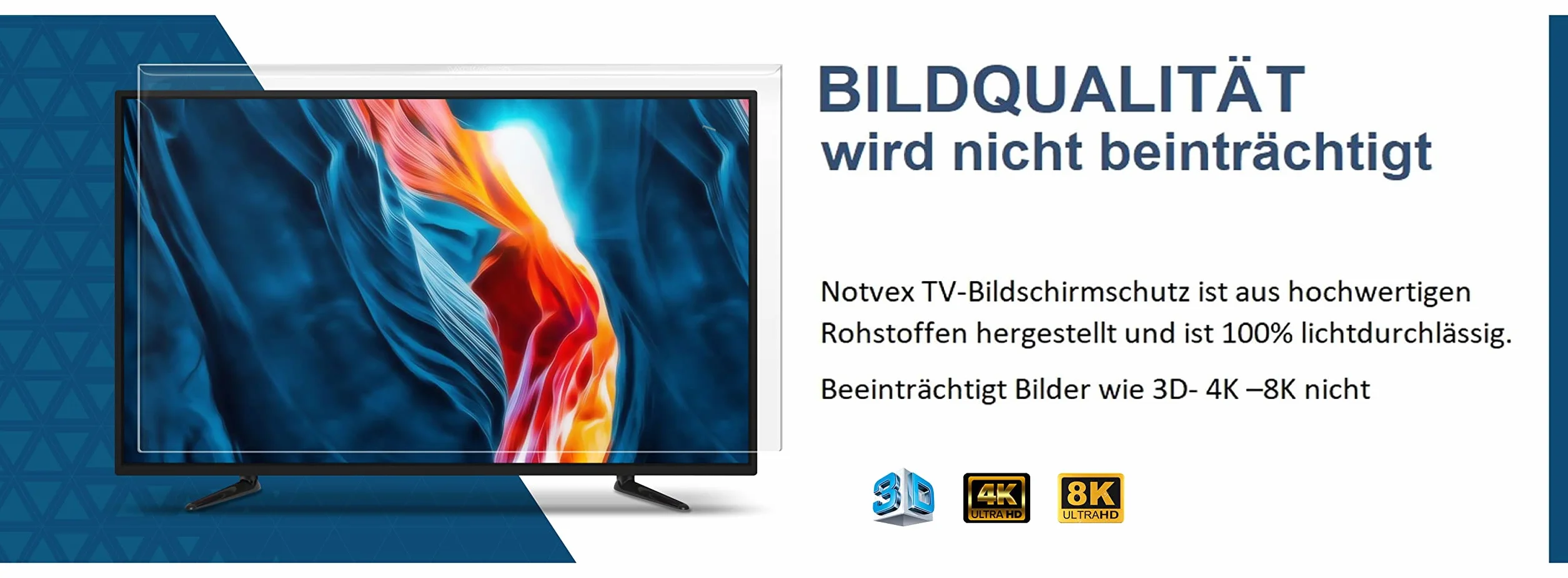 Protection écran téléviseur 65'' Verre anti-rayures Compatible OLED QLED