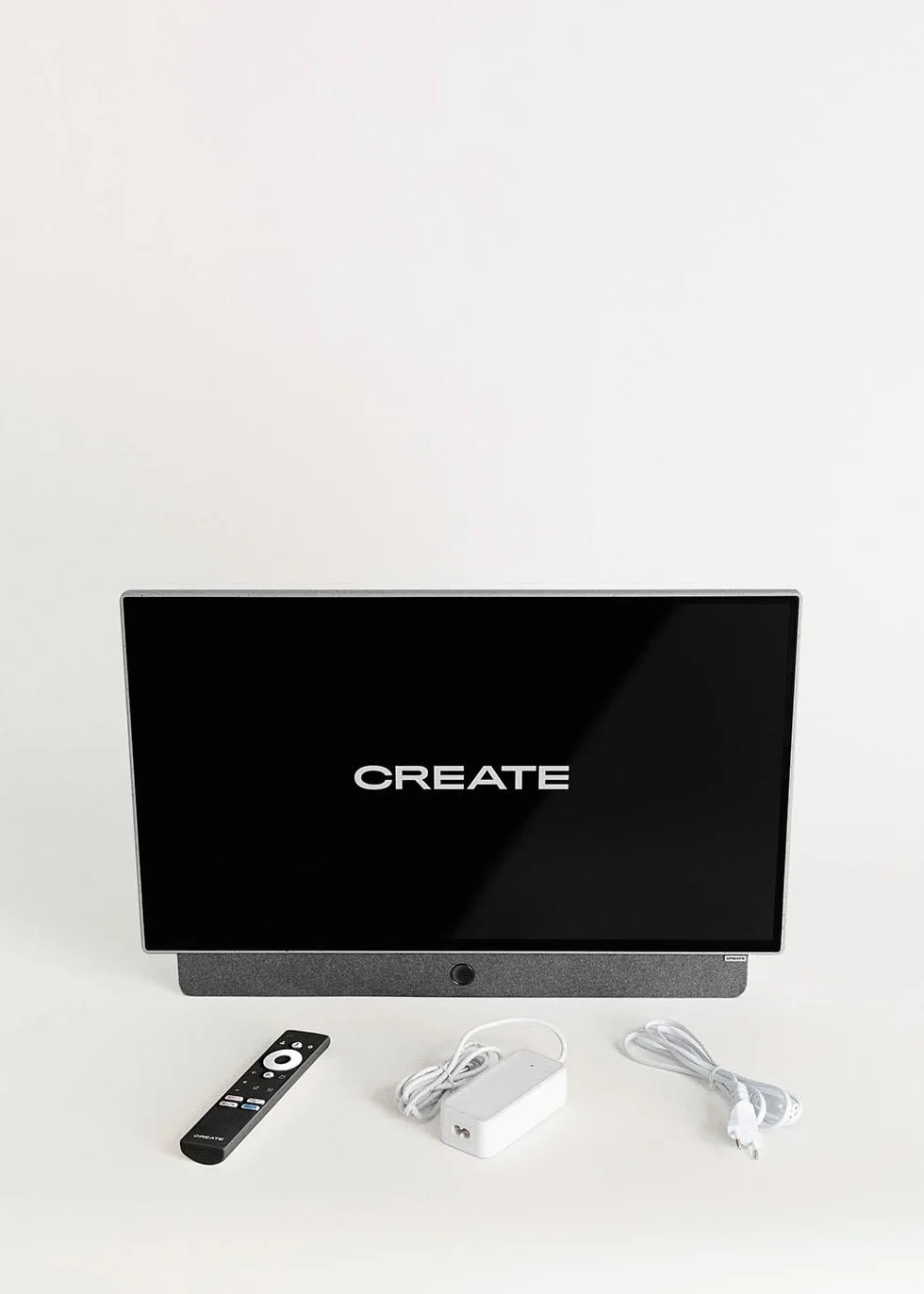 CREATE / TV Move Studio/Téléviseur Smart TV 24' Portable/avec Batterie jusqu'à 3h, écran antireflet, contrôle Vocal, Haute définition, Dolby Audio, Bluetooth 5.1, Google TV.