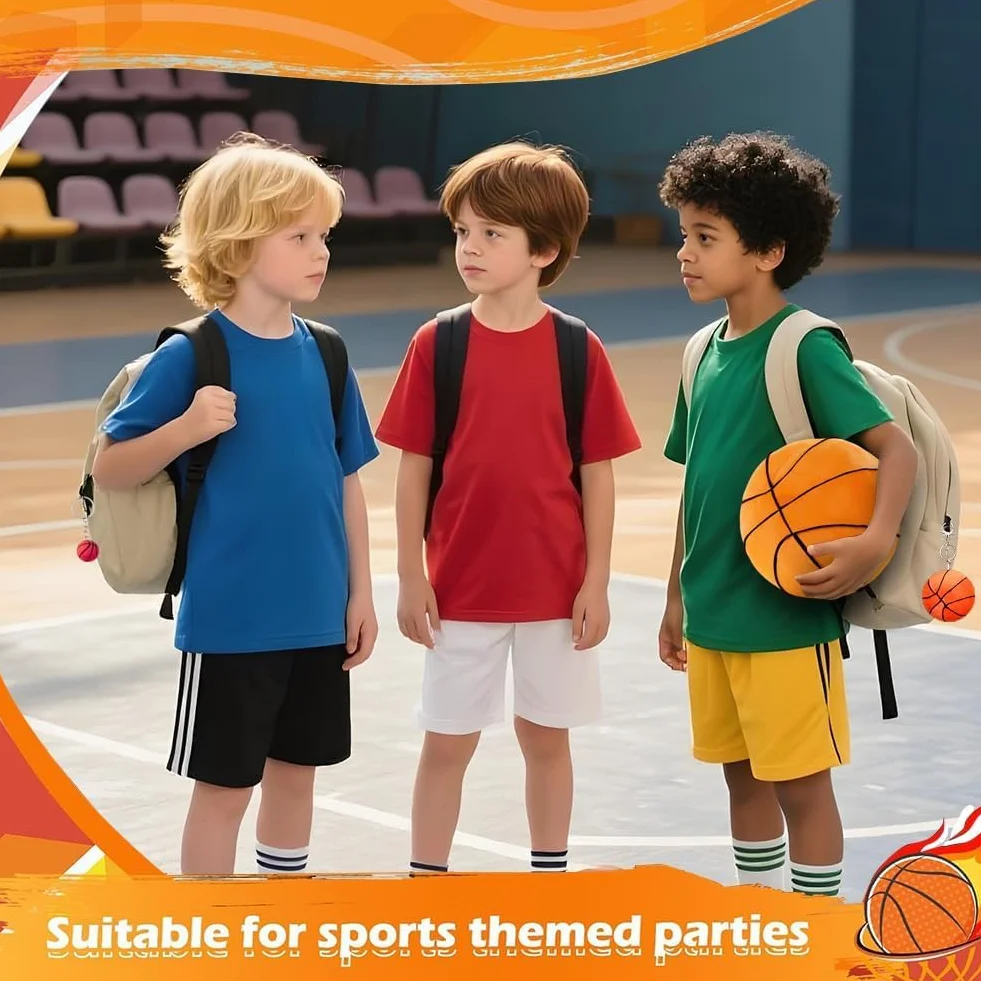 Peluche Basketball Poupée Porte-Clés Jouet Doux Cadeau Enfants