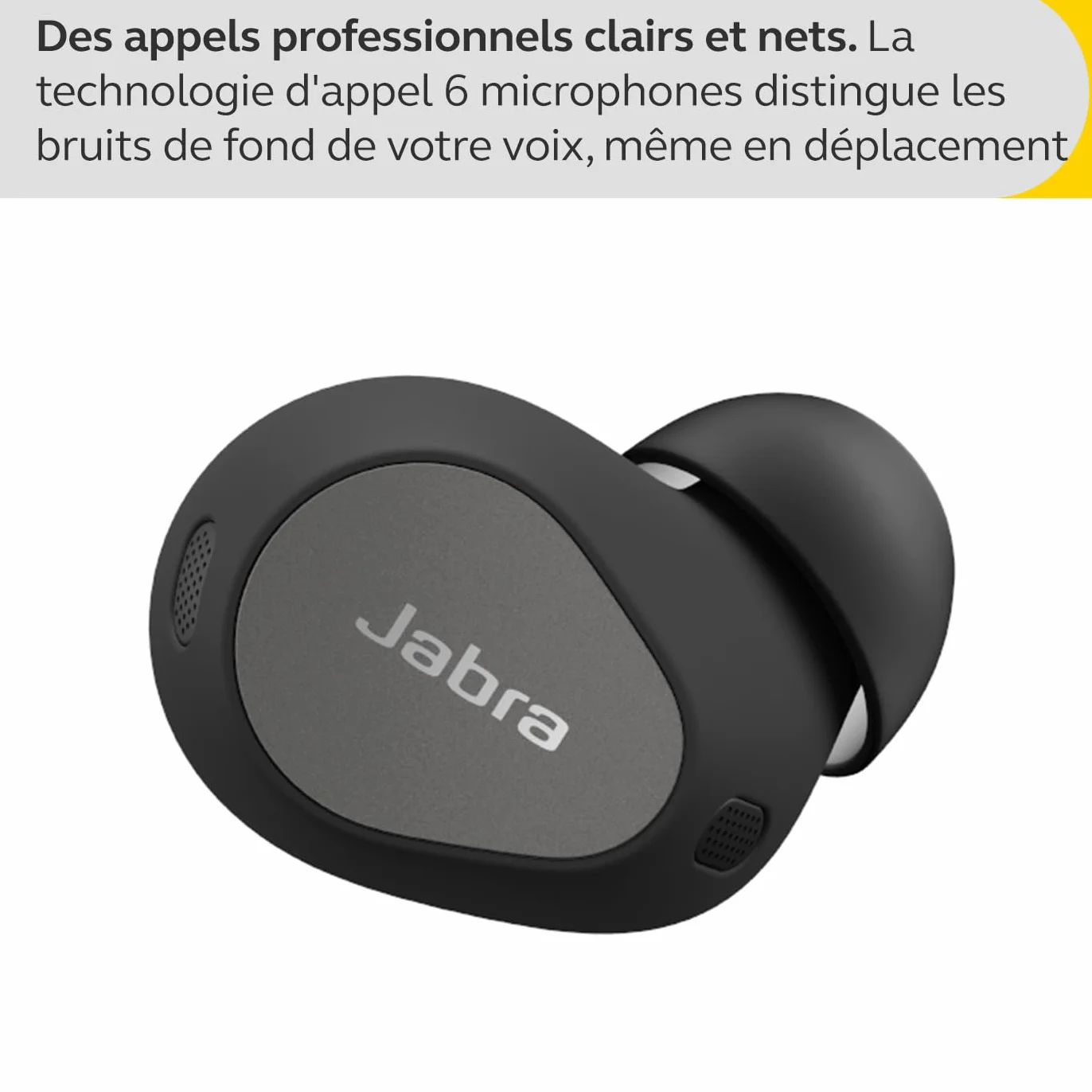 Jabra Elite 10 - Écouteurs sans Fil Bluetooth Intra-Auriculaires - Technologie Advanced Active Noise Cancellation - 6 Microphones intégrés, Son Dolby Atmos - Noir Titanium