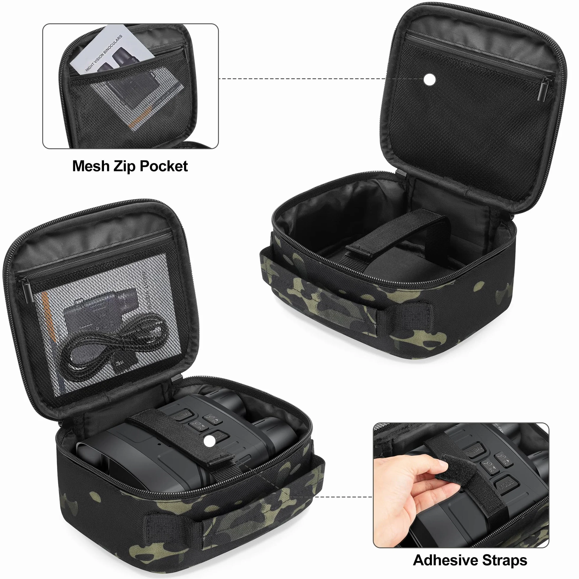 CURMIO Sacoche pour Vision Nocturne, Sac de Rangement pour Jumelles et Accessoires