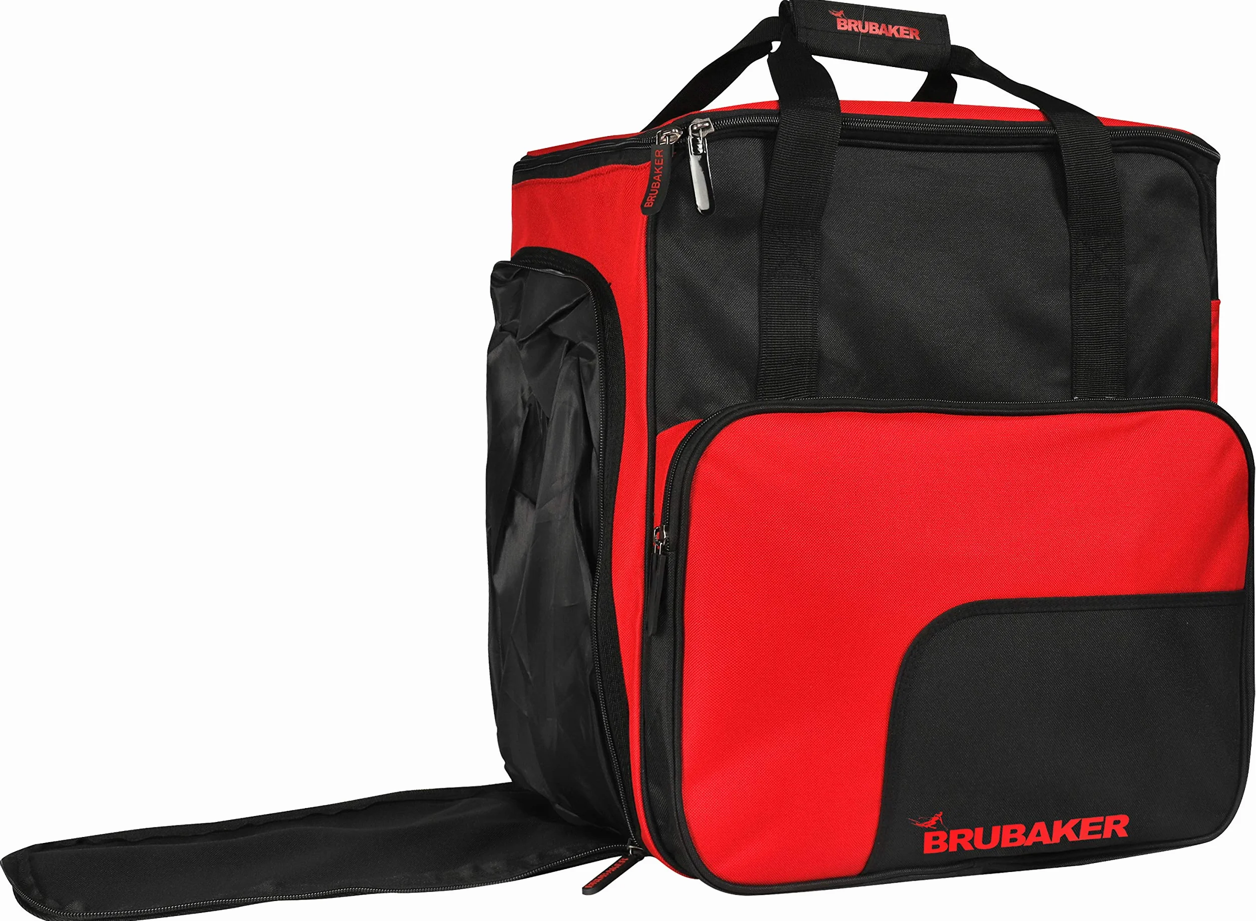 BRUBAKER Ensemble Sac de Ski et Sac à Chaussures 1 Paire 190 cm Noir Rouge