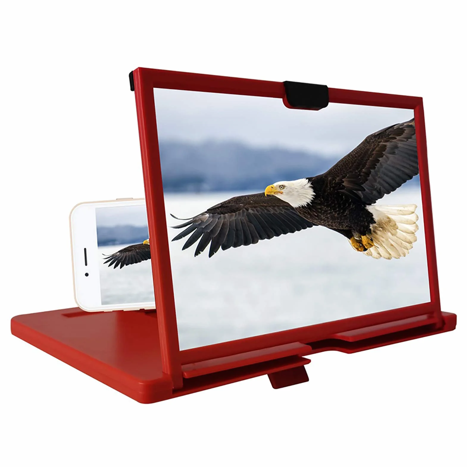 MOVKZACV Loupe d'écran de téléphone Portable Pliable 30,5 cm - Support 3D HD pour téléphone Portable - pour Films, vidéos et Jeux - pour Tous Les Smartphones