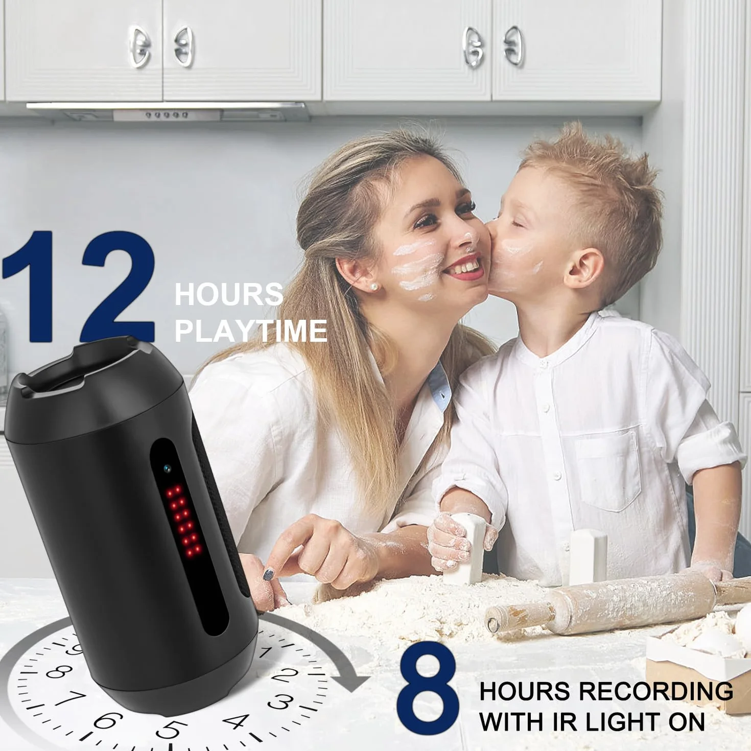 OTADUG Caméra Espion 1080P Enregistrement Vidéo Audio Détection Mouvement Vision Nocturne 16 GB