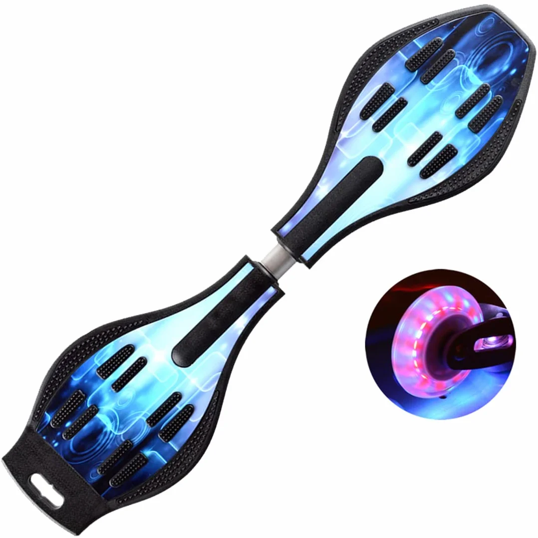 Waveboard Enfants Street Surfing Caster Torsion Skateboard Double Ponts Roues Lumineuses