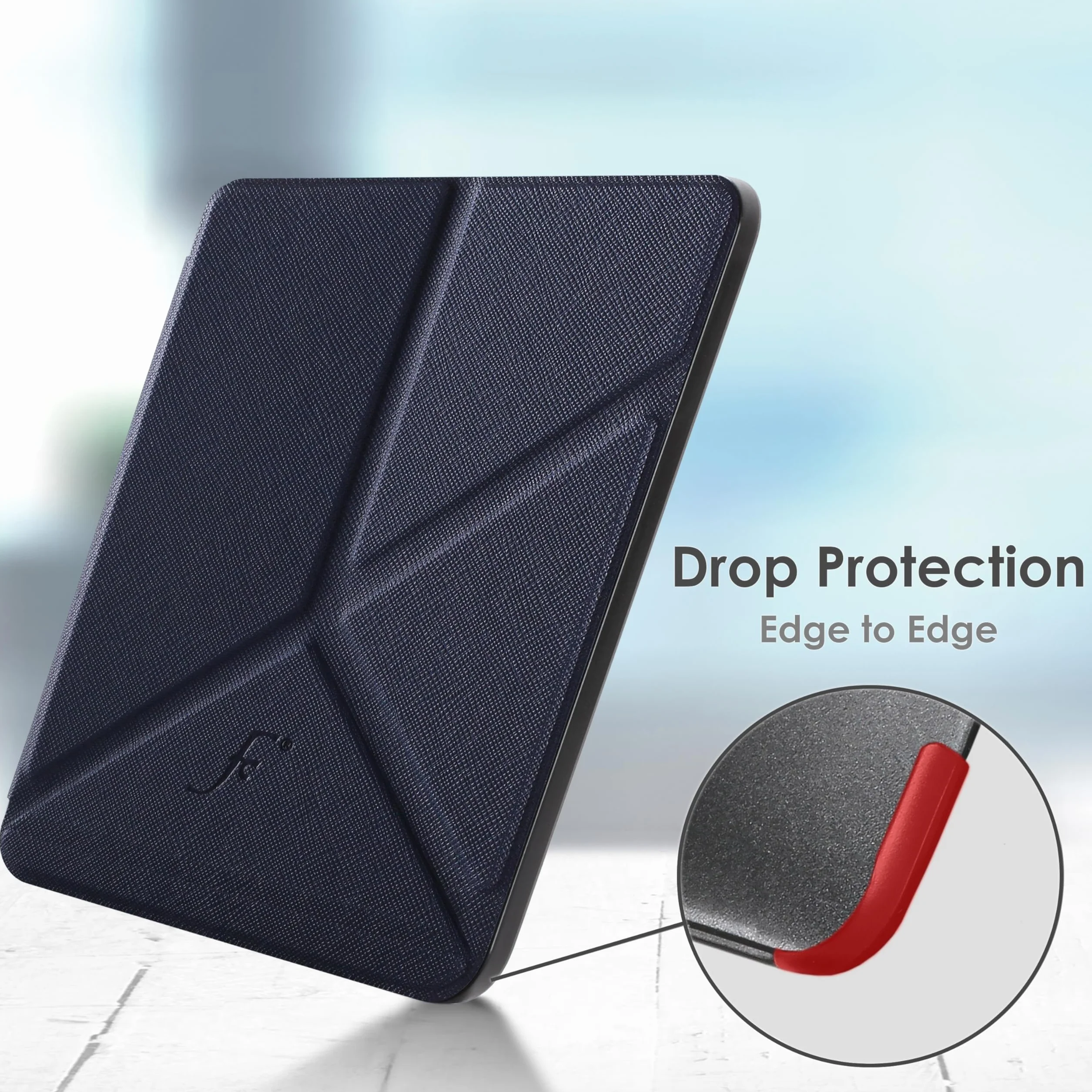 Forefront Cases Étui pour Kobo Clara HD (Modèle:2018) - Étui de Support Pliant (Style Pliable) - Mince et Léger, Fonction Automatique Veille/Réveil Intelligente Coque pour Kobo Clara HD - Bleu Foncé