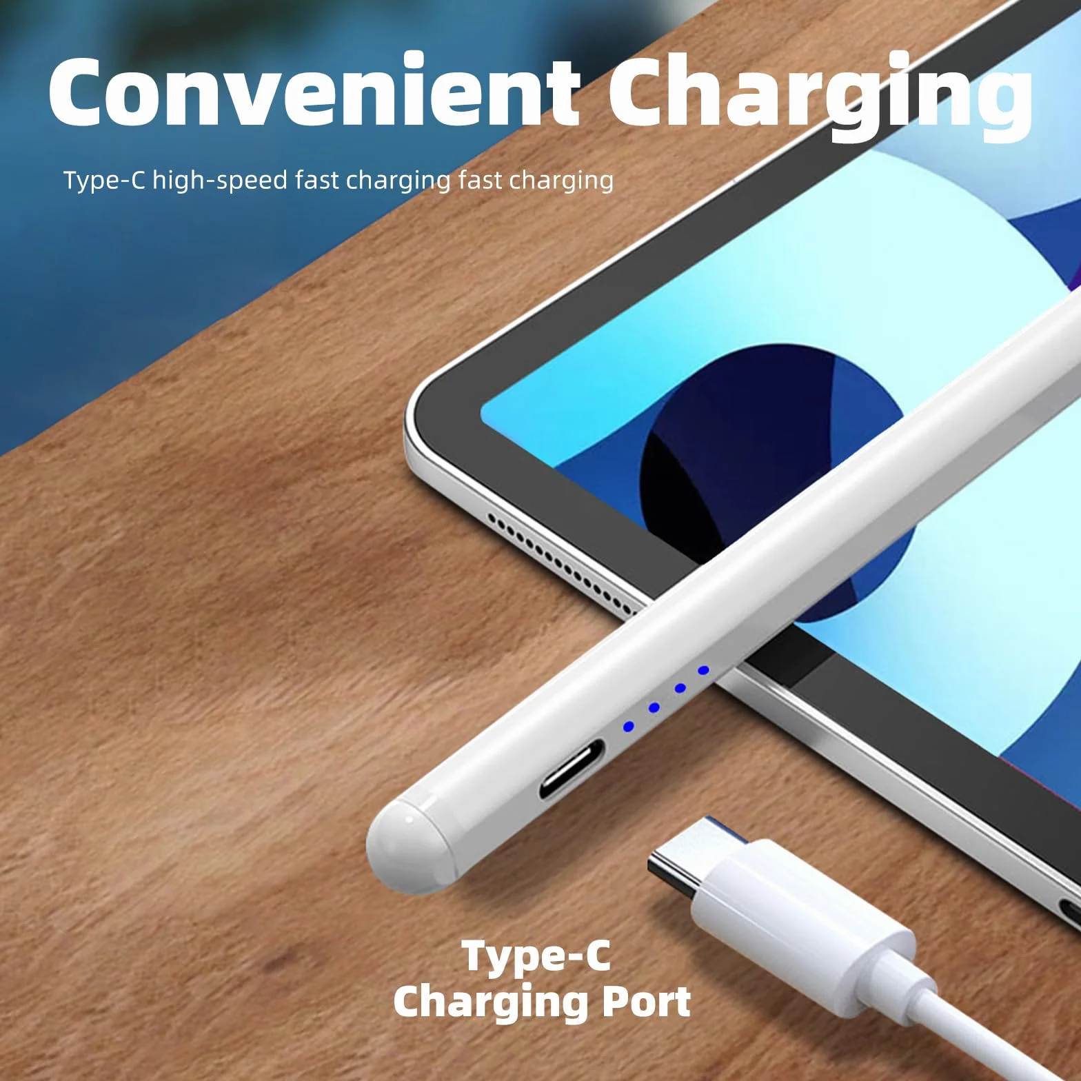 Stylet pour iPad 2018-2026, Précision de Pixe, Reject de Paume, Détection d'inclinaison, Pencil Charge Rapide, Compatible avec iPad 11/10/9/8/7/6/A16, Mini 7/6/5/4, Air M4/M3/M2, Pro M5/M4 13/12.9/11″