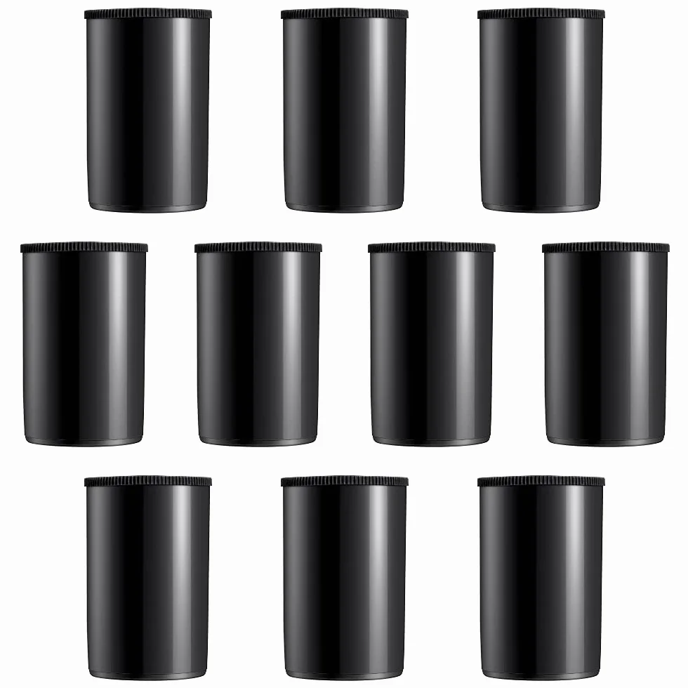 LanYing Lot de 10 Boîtes Pellicule Photo d'un Cylindre de Film de Caméra en Plastique de 35mm pour Geocaching ou Les Petits Produits de Stockage RZ011-Noir