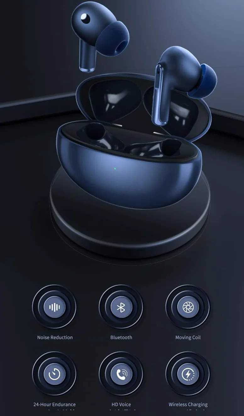 Sekoda Confort Max Ecouteurs Wireless-Écouteurs sans Fil Bluetooth ANC et réduction adaptative du Bruit, Audio 360° (Argent)