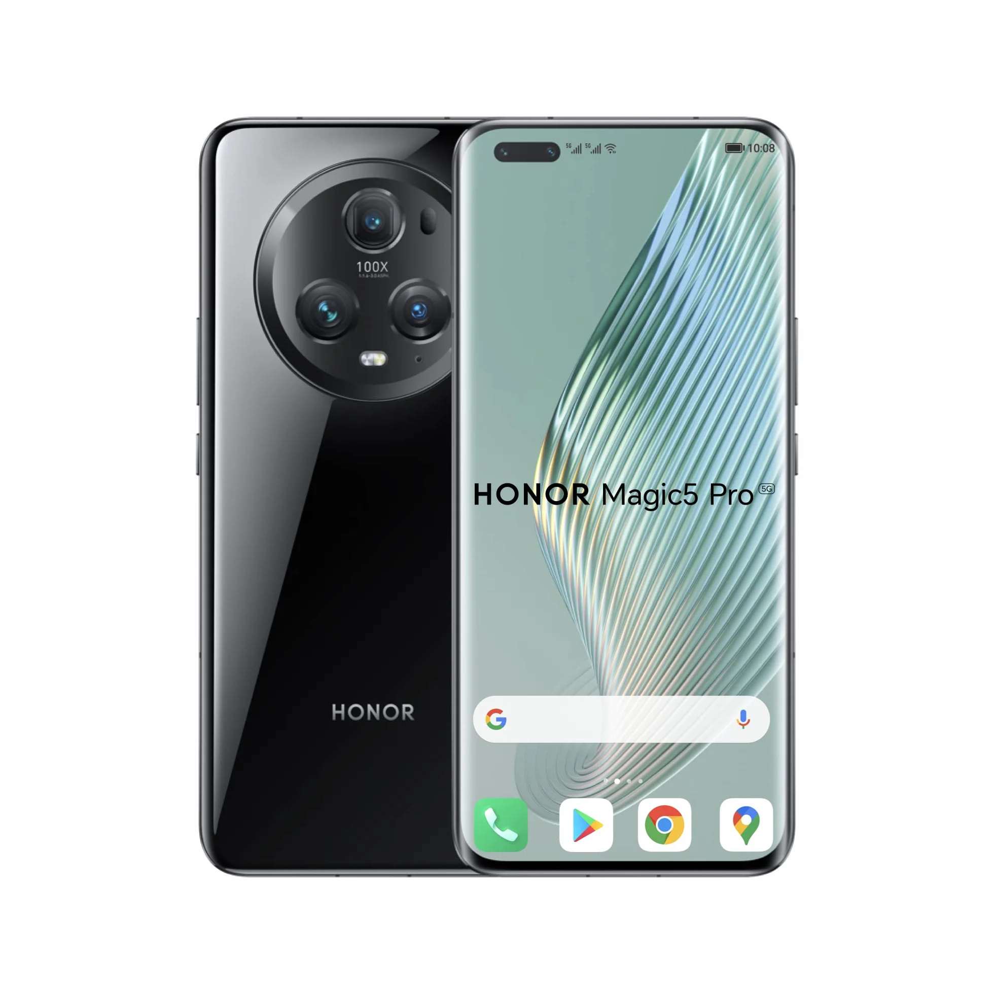 HONOR Magic5 Pro 5G 12GB 512GB Snapdragon 8 Gen 2 6.81 Pouces OLED 120Hz 50MP Triple Camera Dual Sim NFC Black Reconditionné
