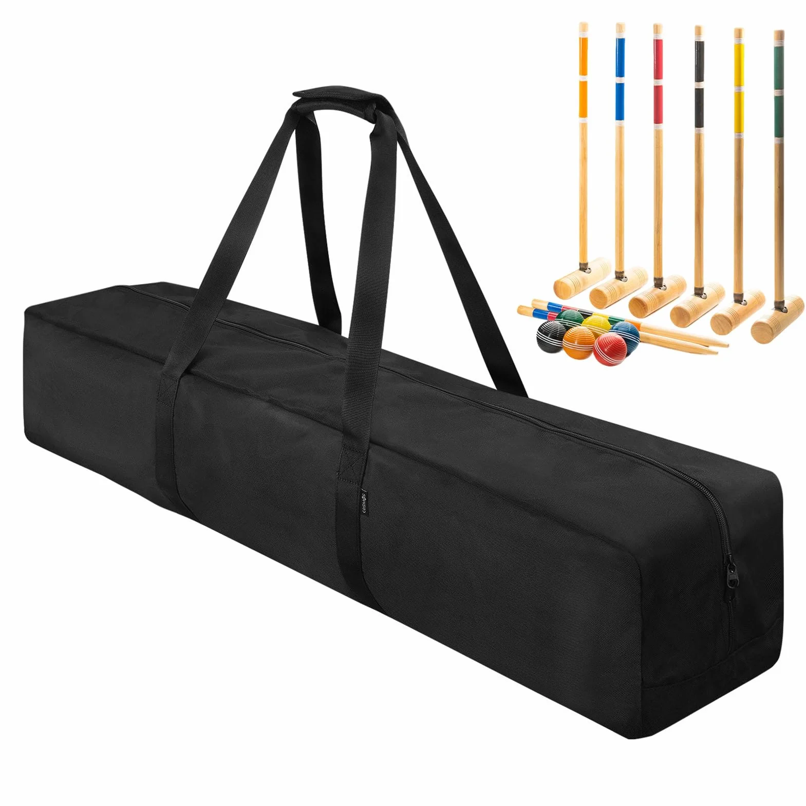Sac de croquet – Sac de transport d'équipement de sport robuste, grande poignée pour pelouse en plein air