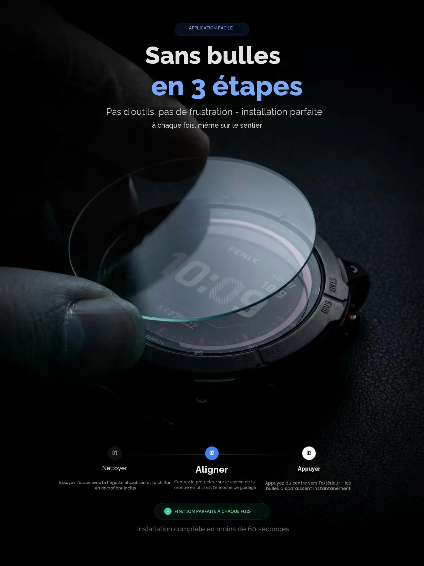 iDaPro [4Pcs]Protection d'Ecran pour Garmin Forerunner 165/Forerunner 165 Music+[4Pcs]Bouchons anti-poussière silicone,Verre Trempé,Dureté 9H,Anti-rayure,Sans Bulle,Anti-empreinte,Installation Facile