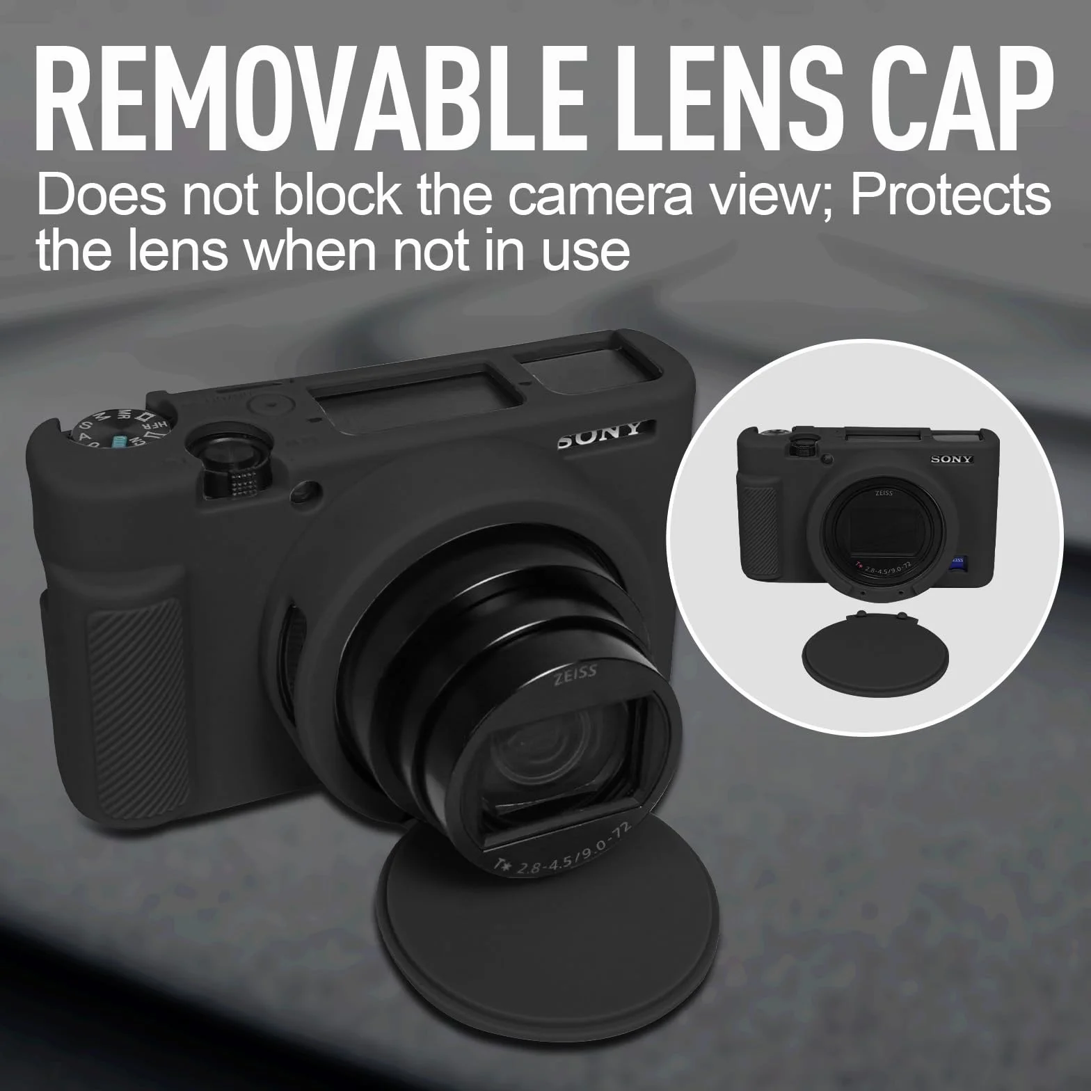 Étui Silicone Sony RX100 VII VI Protection Appareil Photo Coque Léger Noir