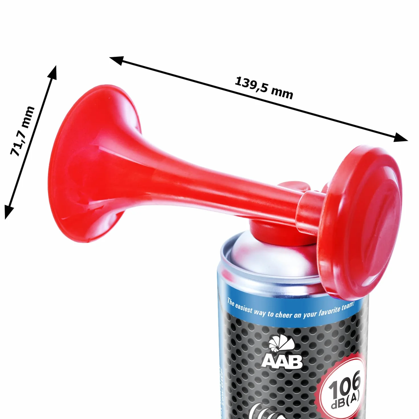 AABCOOLING 1X Signal Horn 106 DB(A) Jusqu'à 120 Signaux Corne de Brume Supporter