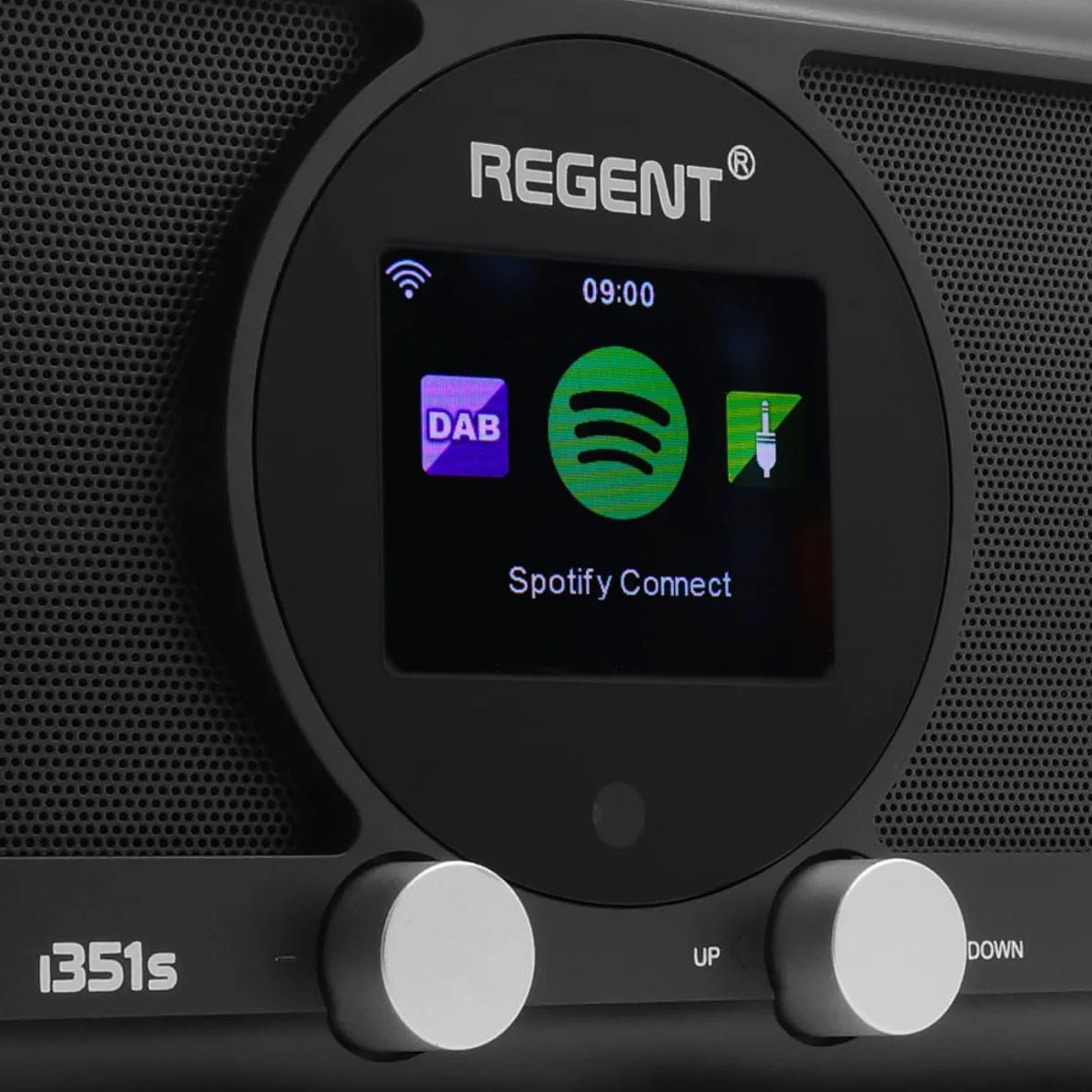 Ferguson – Radio Internet Dab+ Wi-FI – Regent i351s Spotify Connect/AUX/USB/Bluetooth – Poste Radio: Enceinte, Hi-FI, FM - Alarme Double, télécommande - Bluetooth Unique in/Out (Noir)