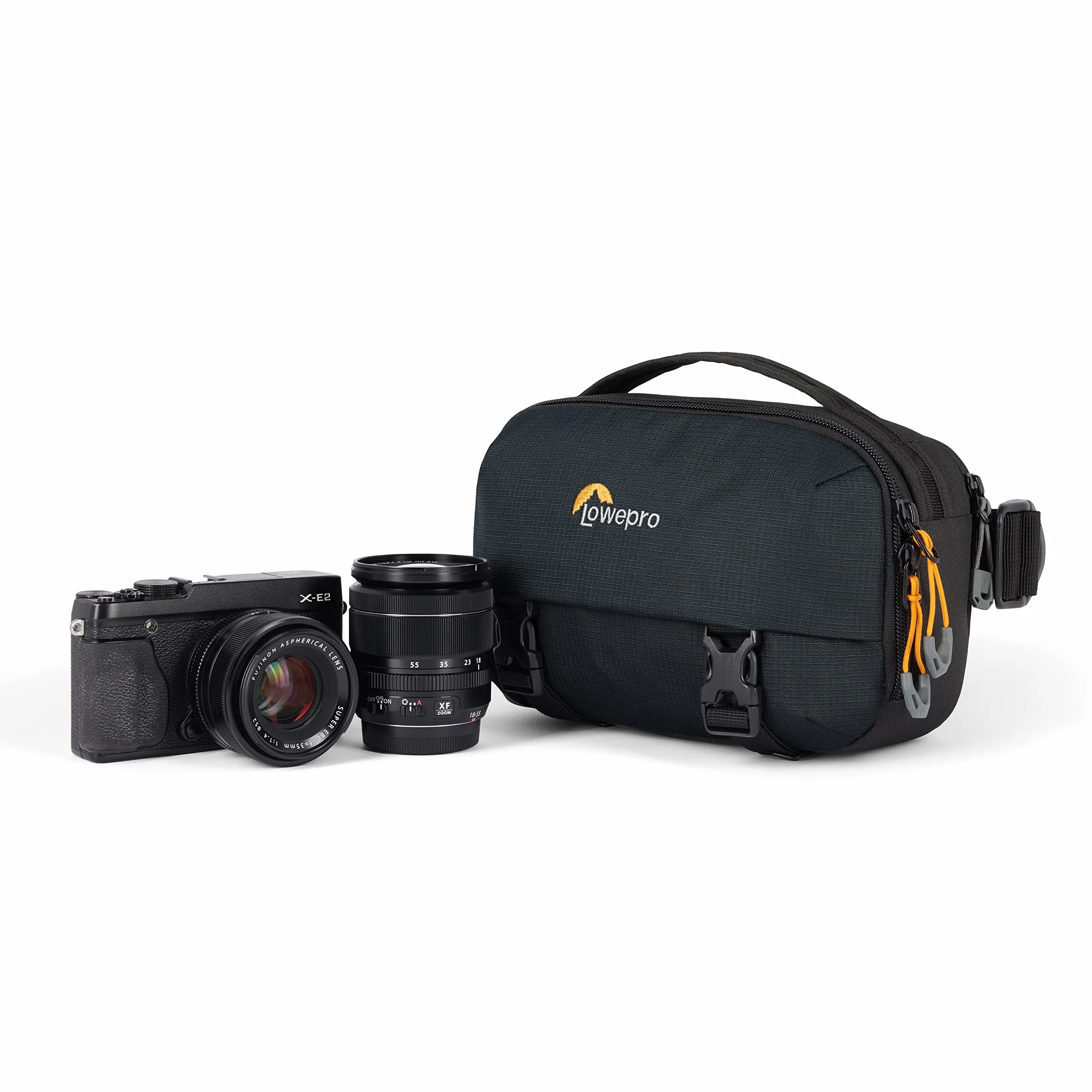 Lowepro Trekker Lite HP 100, Sac à Dos pour Appareil Photo Compact avec Poche pour Tablette, Sac pour Appareil Photo Hybride Crop-Sensor, Système de Compression UltraCinch, Noir