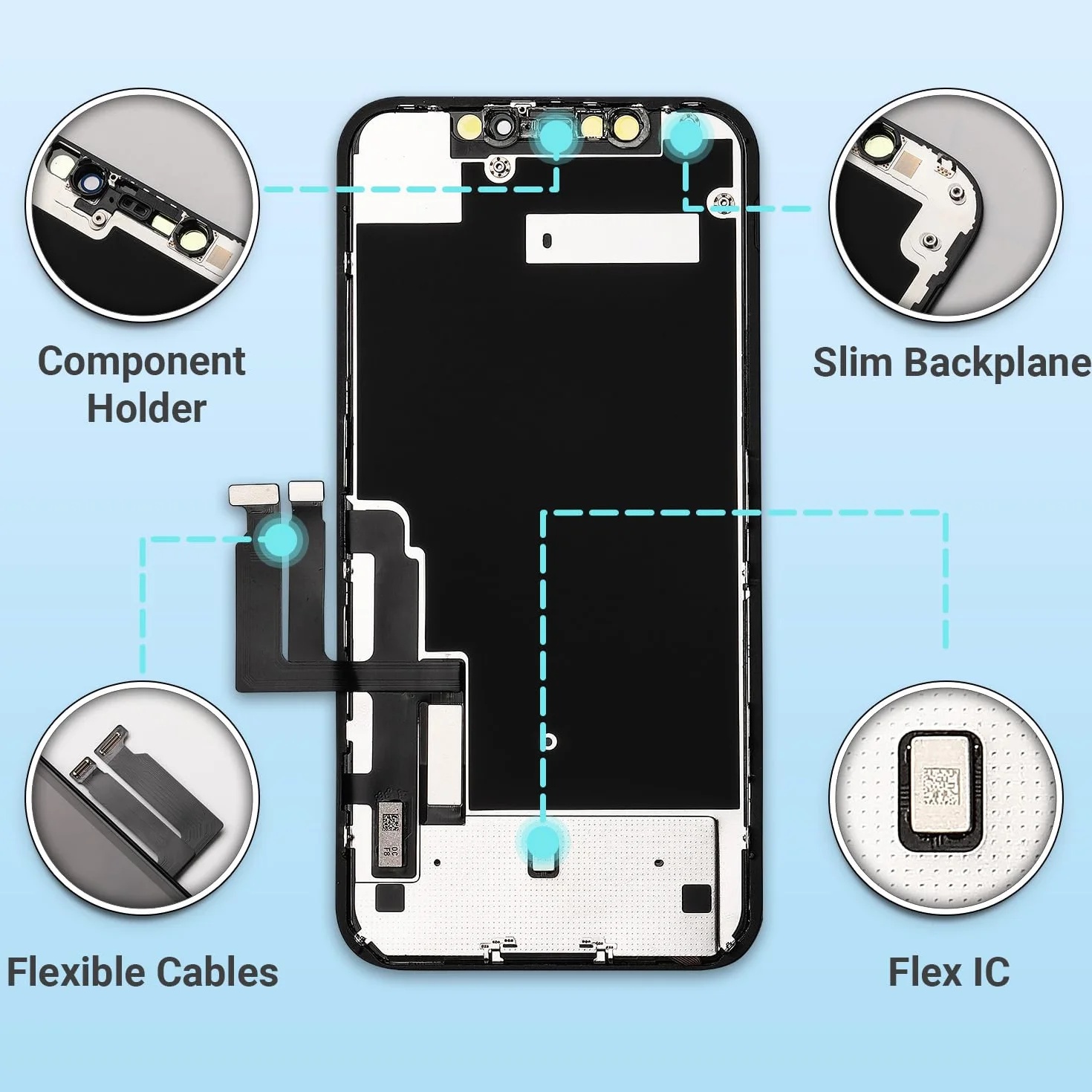 Écran FHD pour iPhone XR LCD de Remplacement 6,1 Pouces Écran Tactile avec 3D Touch Digitizer Outils de Réparation et Film Protecteur Inclus