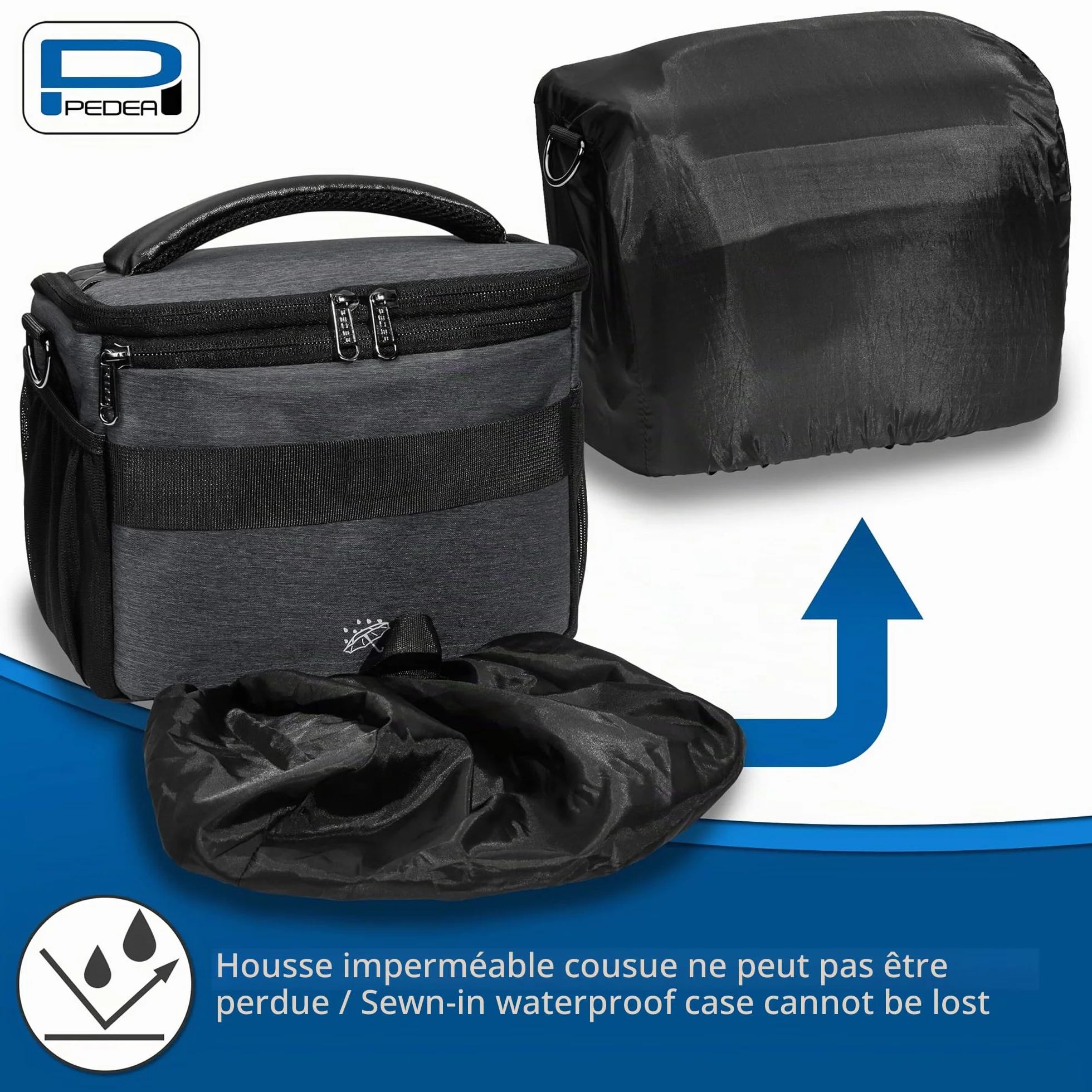 PEDEA Étui pour appareil reflex étanche contre la pluie