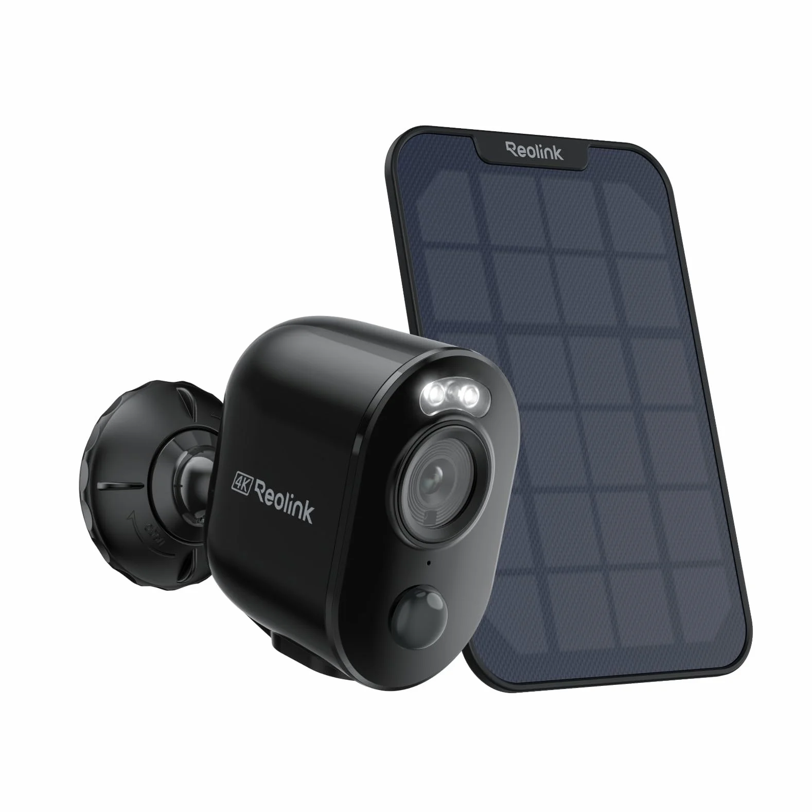 Reolink 4K Caméra Surveillance WiFi Exterieure sans Fil, Détection de Personne/Véhicule/Animal, WiFi 2,4/5 GHz, Vision Nocturne en Couleur, Audio Bidirectionnel, Argus 3 Ultra+Panneau Solaire Noir