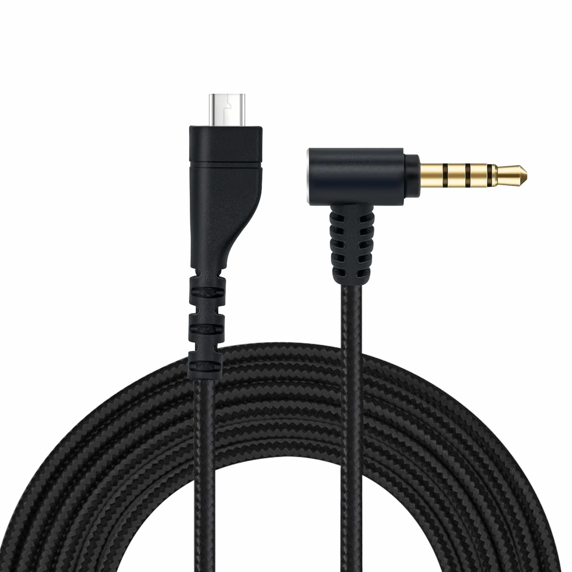 Mcbazel Arctis Remplacement du Câble du Casque Câble Audio de Rechange pour Casque de Jeu SteelSeries Arctis 7/Arctis 5/Arctis 3/Arctis Pro - Câble Audio en Nylon - 2 m (noir)