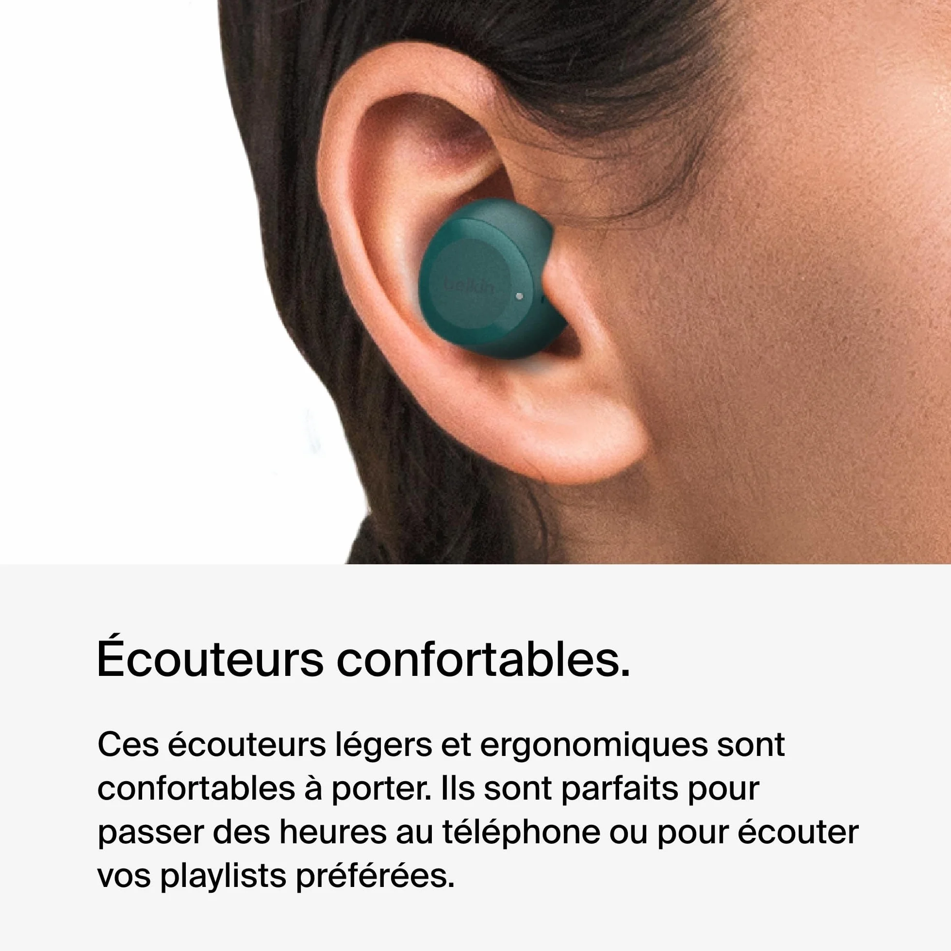 Belkin Écouteurs True Wireless SoundForm Bolt (sans fil, jusqu'à 28h d'autonomie de batterie, mode mono, certification IPX4, Bluetooth, micro, pour iPhone, Galaxy, etc.)