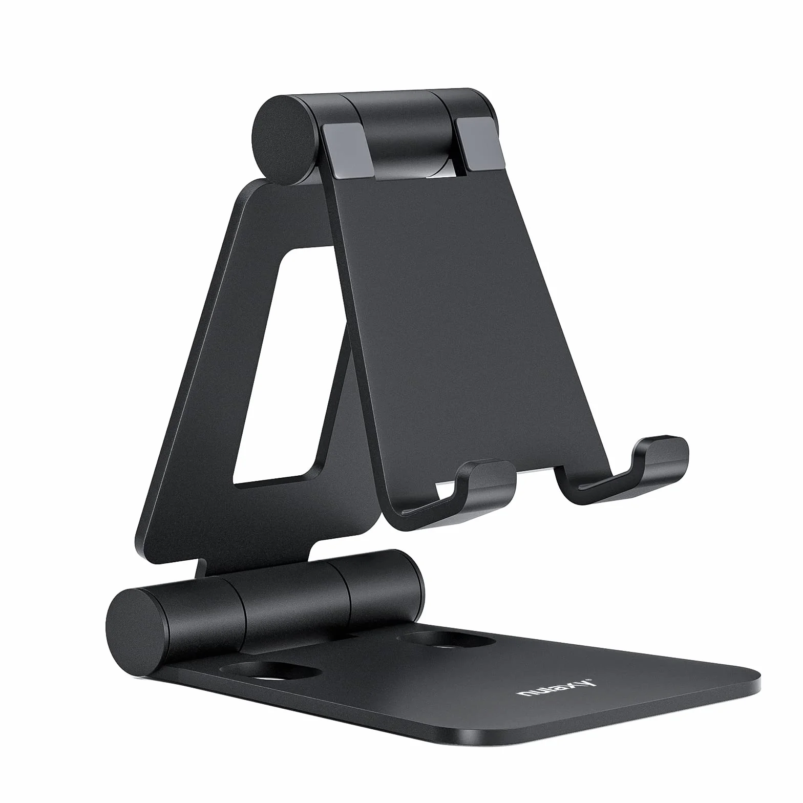 Nulaxy Support Téléphone Réglable Pliable Bureau, Compatible iPhone Samsung Huawei Smartphones, Noir
