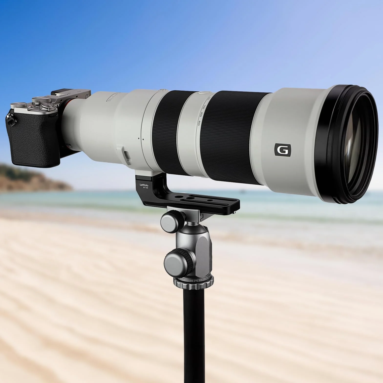LEFTFOTO Pied d'objectif de rechange pour Sony FE 400-800 mm F6.3-8 G OSS (SEL400800G) avec support pour trépied avec plaque Arca