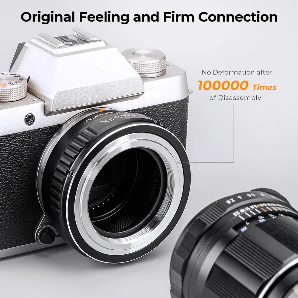 K&F CONCEPT Bague d'adaptation M42-FX pour appareil photo Fuji Fujifilm FX XPro1 X-Pro1 - 42 mm