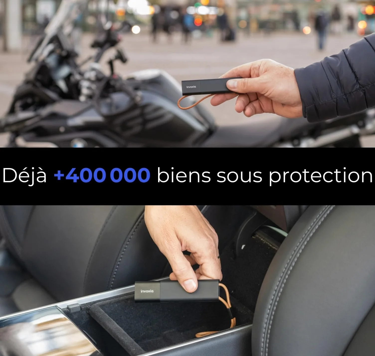 Invoxia Tracker GPS Classic Édition 2026 | Étanche, USB-C, précision GPS améliorée, abonnement 1 an inclus, alertes antivol