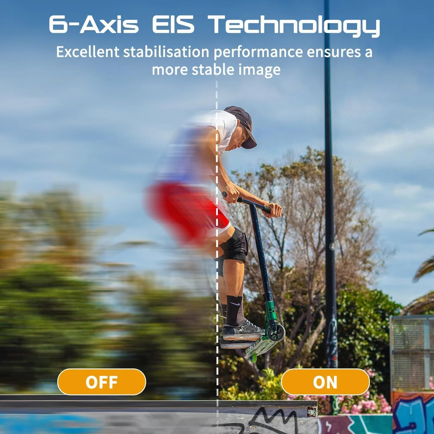 Apexcam Action Cam 4K 60FPS 64MP Écran Tactile Stabilisation EIS Étanche 40M WiFi Télécommande 2 Batteries 1350mAh