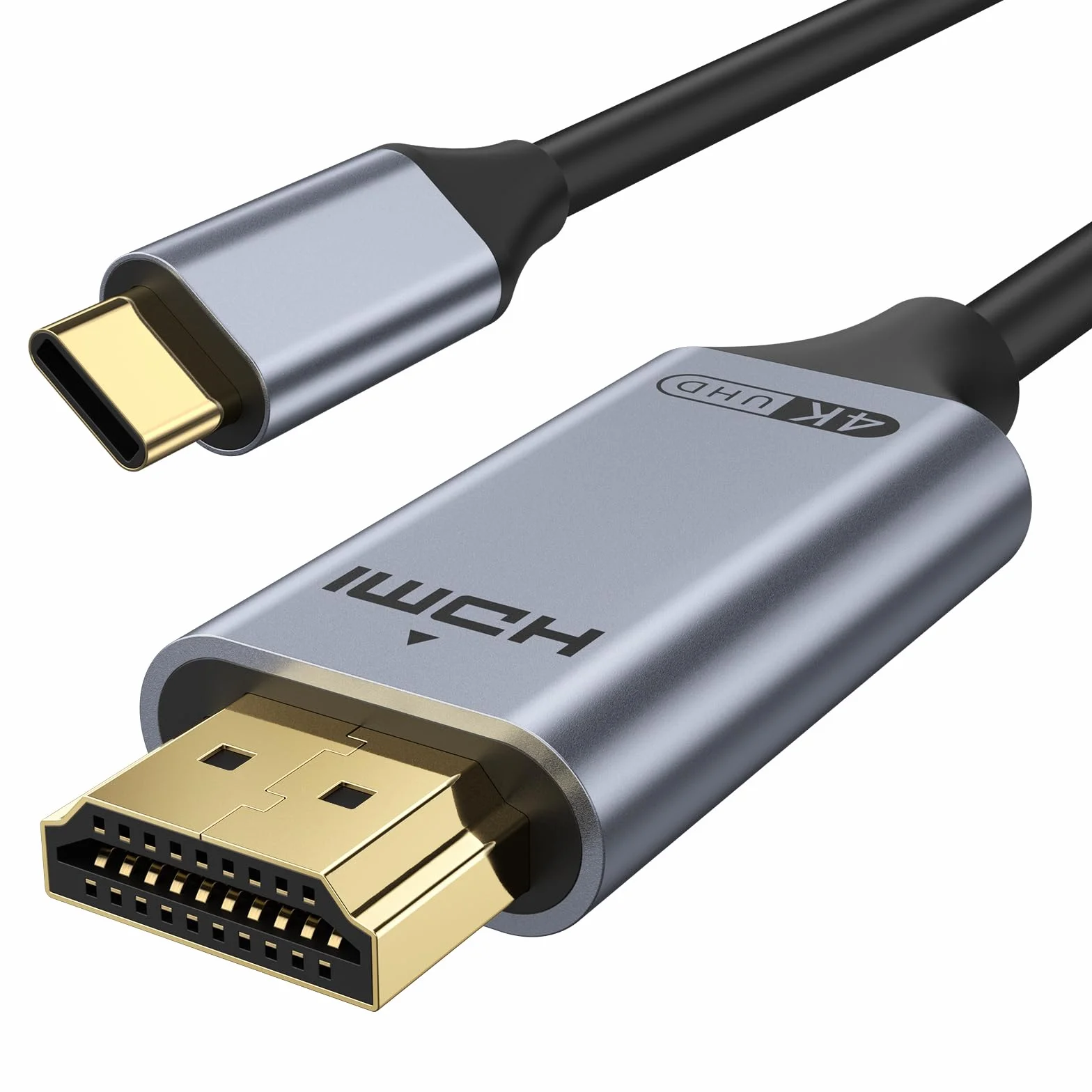 Cable USB C vers HDMI 2M(4K@30Hz), Câble Type C vers HDMI 4K, Thunderbolt 4/3 vers HDM I Compatible pour MacBook Pro 2023/Air 2022, iPad Pro/Air, Galaxy S23/S22/S21, Note 20, Surface Pro (1.5m)