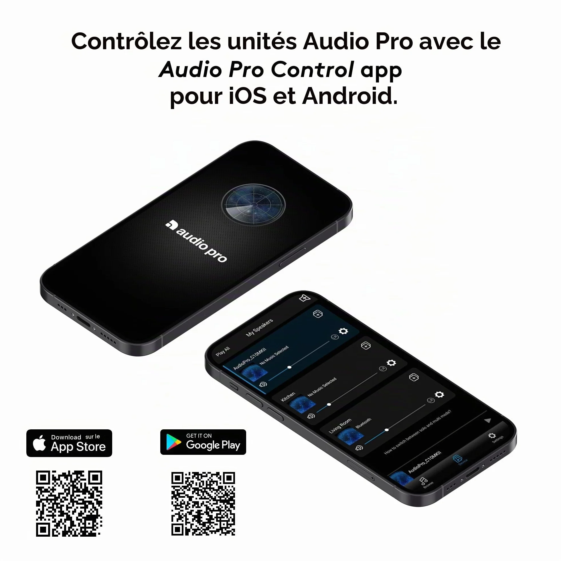 Audio Pro C10 MkII - Enceinte Portable Multiroom avec Bluetooth - Smart Speaker sans Fil avec Contrôle par Application & Spotify, AirPlay & Chromecast - Blanc