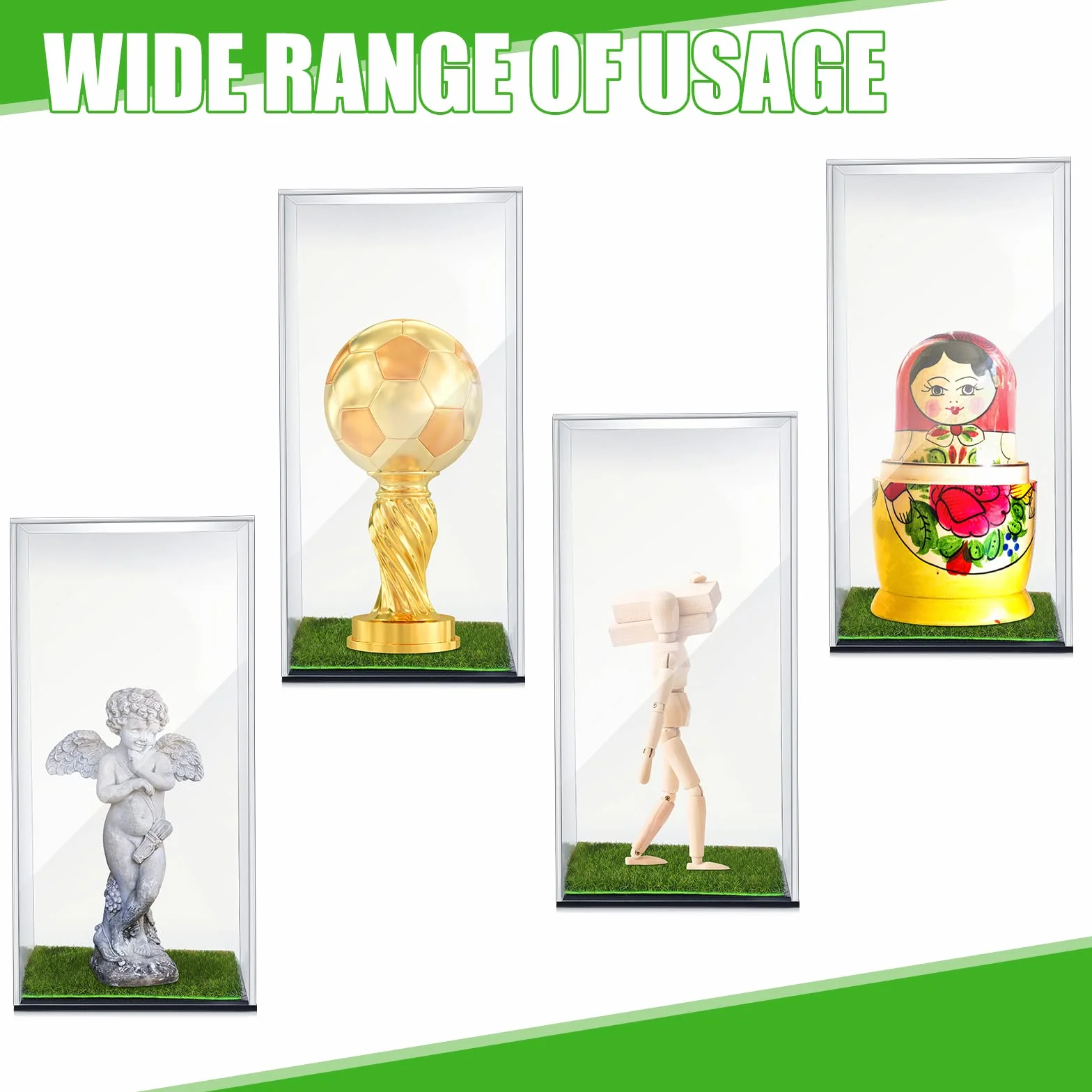 Vitrine de Baseball en Bois et Acrylique avec Support pour Ballon, Mini Présentoir de Batte