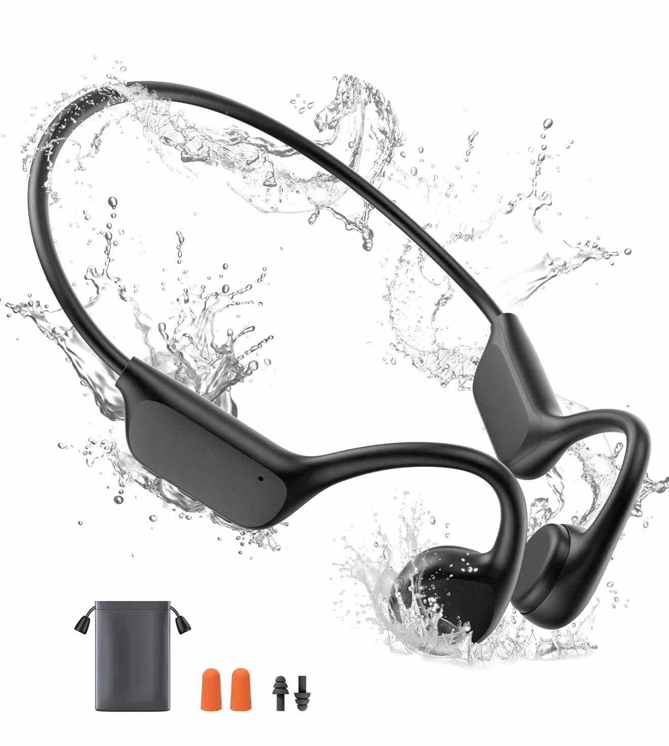 Casque de natation Bluetooth étanche IPX8 32 Go lecteur MP3 10h autonomie noir