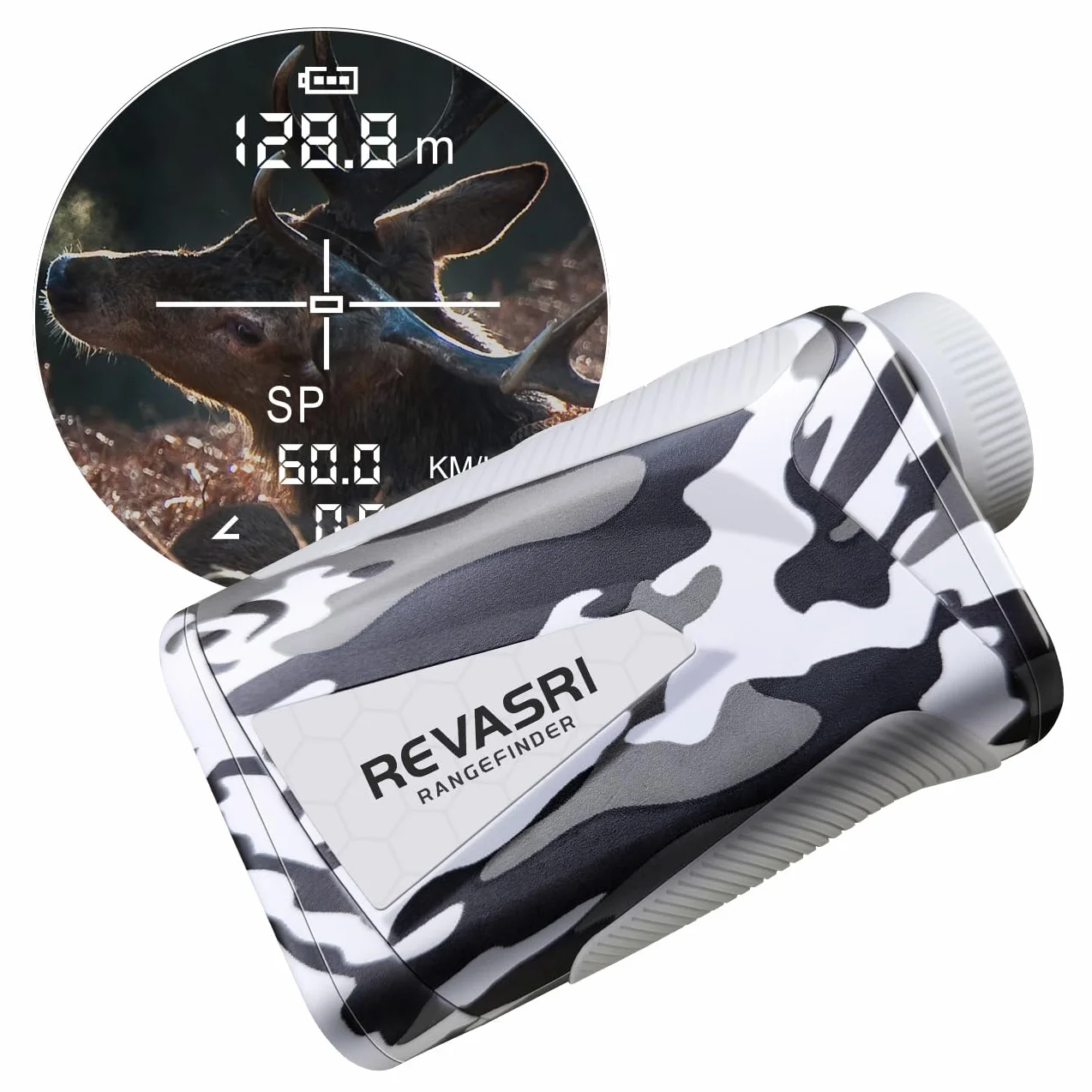 REVASRI Télémètre de Golf 1500Y 6X avec Verrouillage du Drapeau Vibration Mesure Hauteur Angle Vitesse