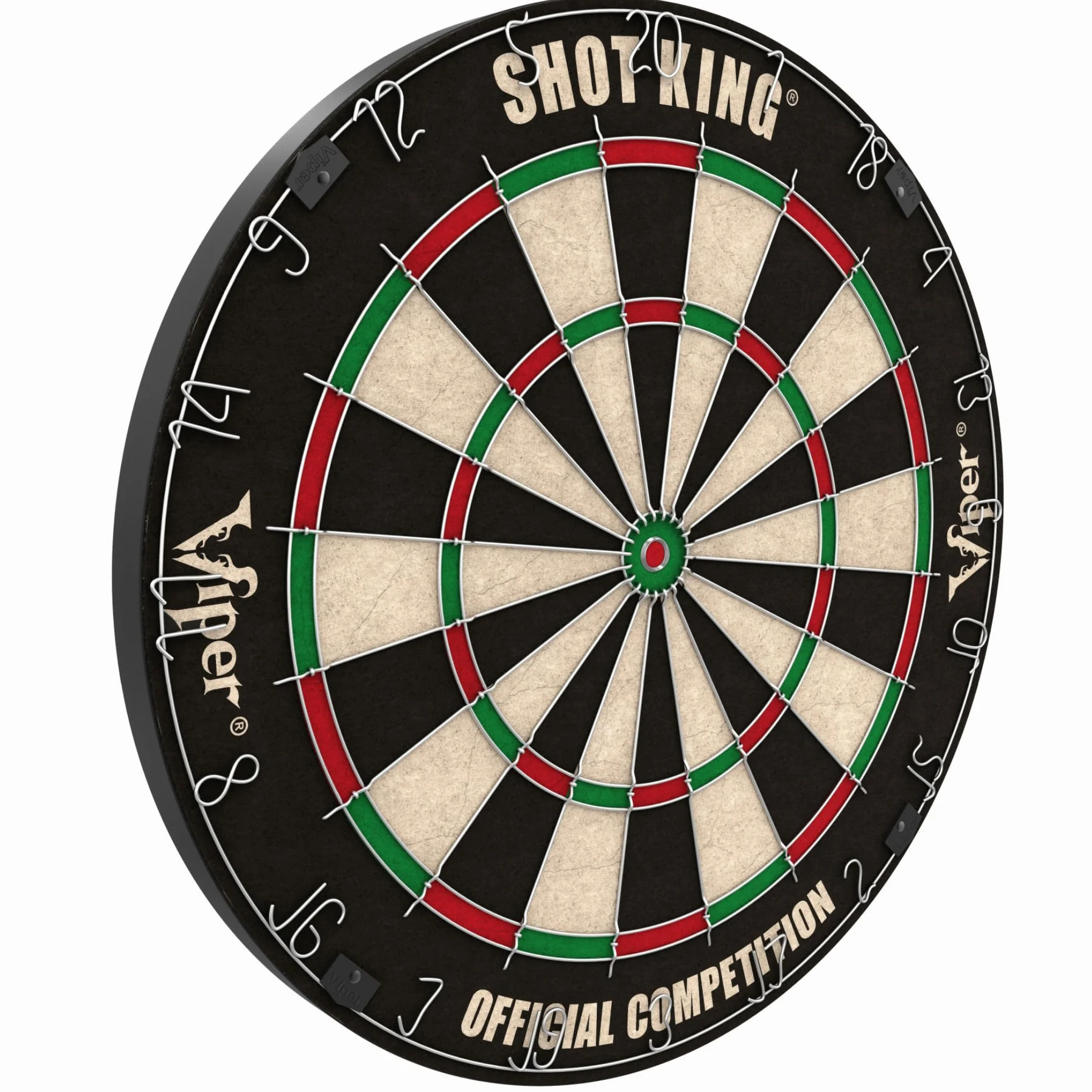 Shot King Jeu de fléchettes Acier Fil d'araignée Radial métal galvanisé 6 fléchettes Noir 45,1 cm