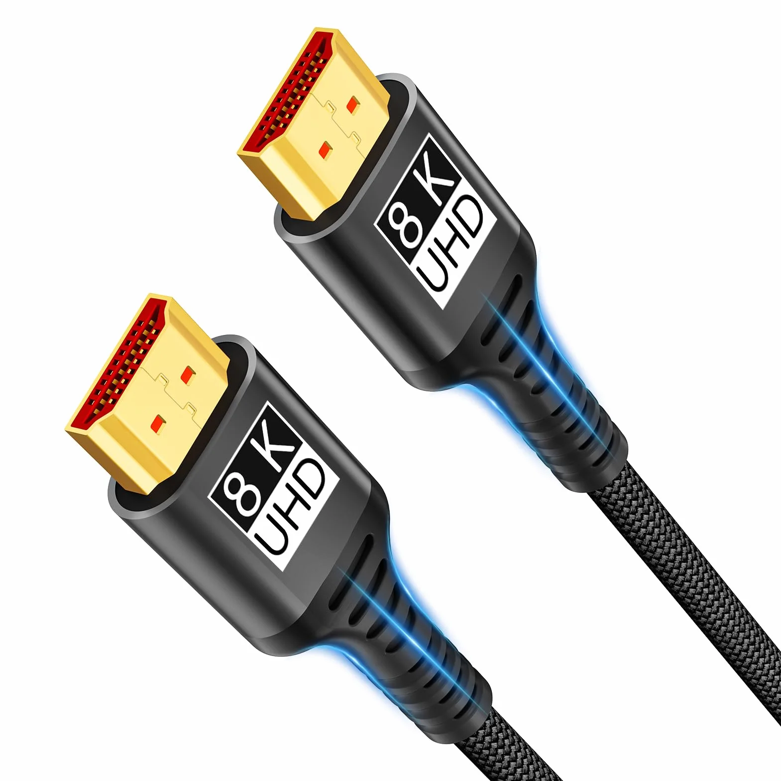 Câble HDMI 8K 1m HDMI 2.1 8K@60Hz 4K@120Hz 7680P Ultra Haute Vitesse HDR10 eARC HDCP2.2&2.3 Compatible PS5 X-Box HDTV
