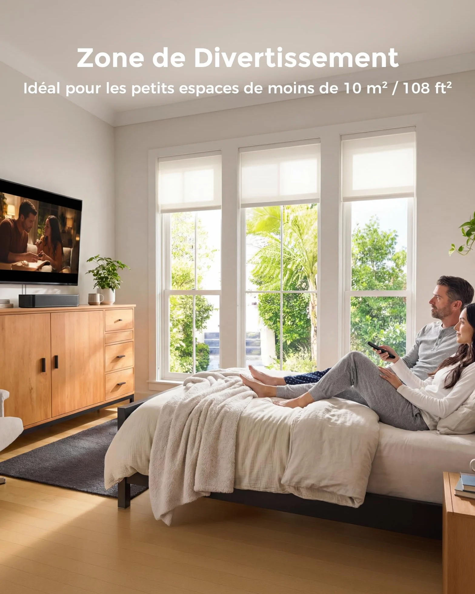 ULTIMEA Poseidon M20 Pro Barre de Son TV 2.1ch, 132W, Caisson de Basses Intégré, BT 5.4, 16 Pouces