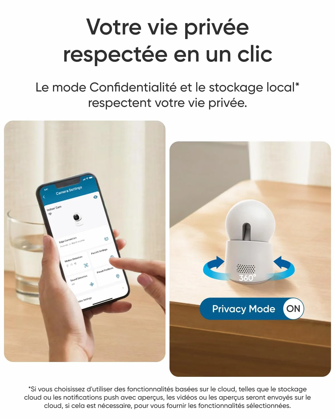 eufy Security Camera Interieure E30, caméra de Surveillance 4K UHD, Rotation 360° et Inclinaison, Vision Nocturne en Couleur, détection par IA, Suivi Automatique, Fonctionne avec Homekit