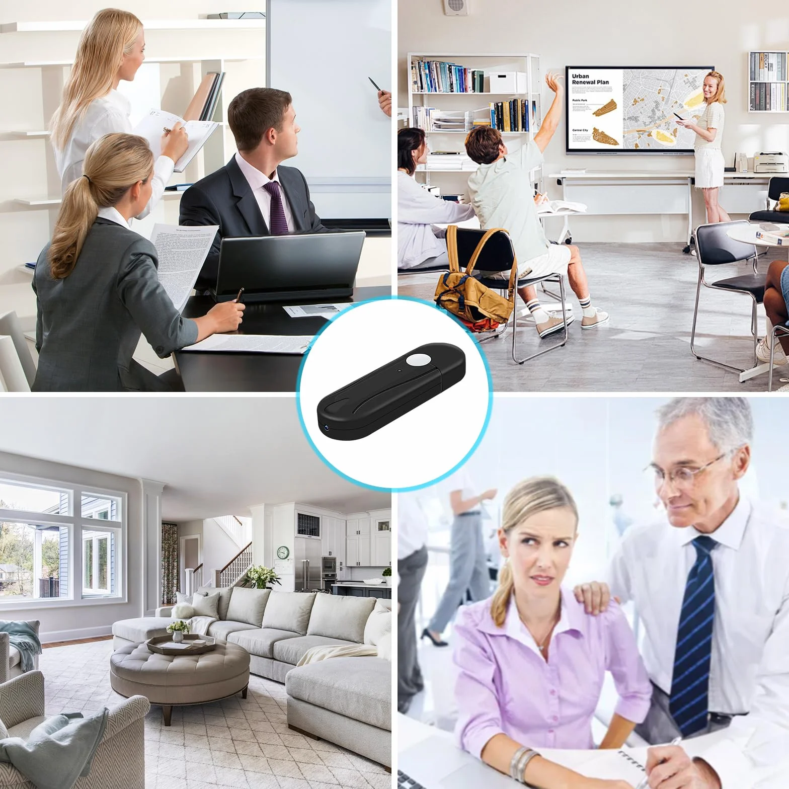 Caméra Espion,Mini Camera Cachée sans Fil Clé USB,Mciro HD 1080P Caméra de Surveillance avec Détection de Mouvement aux pour Réunions et à Une Utilisation en Activités en Plein air