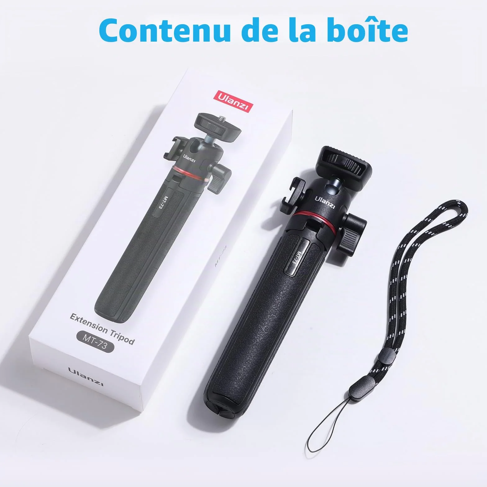 ULANZI MT-73 Mini Trépied pour Appareil Photo 54cm/21.6in, Petit Trépied de Voyage avec Vis 1/4'', Compatible avec Compact Cameras
