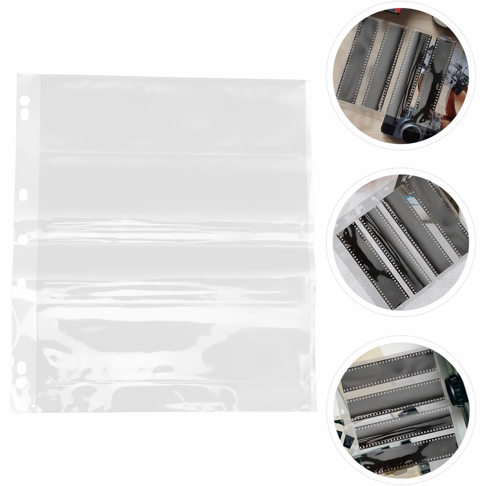 BESPORTBLE 10 Pochettes Étanches pour Négatifs de Film Format 120 avec 120 Trous Protections en Polyéthylène Résistantes à la Poussière Compatibles Classeurs pour Organisation Photos et