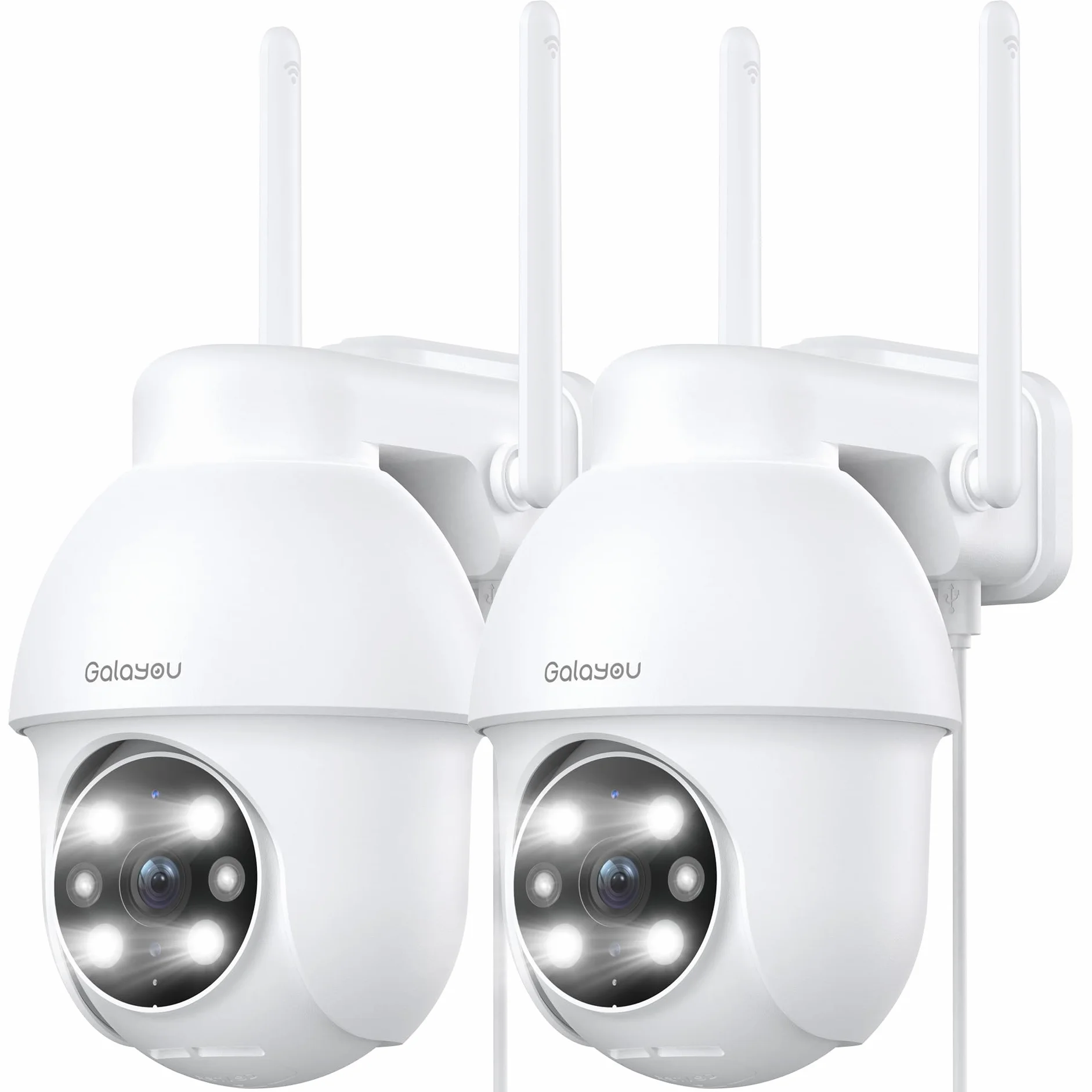 GALAYOU 2k Camera Surveillance WiFi Exterieure PTZ, Caméra de Surveillance Extérieur 360° Étanche, Vision Nocturne en Couleur, Suivi Intelligent, Alerte instantanée, Alexa Y4 2p