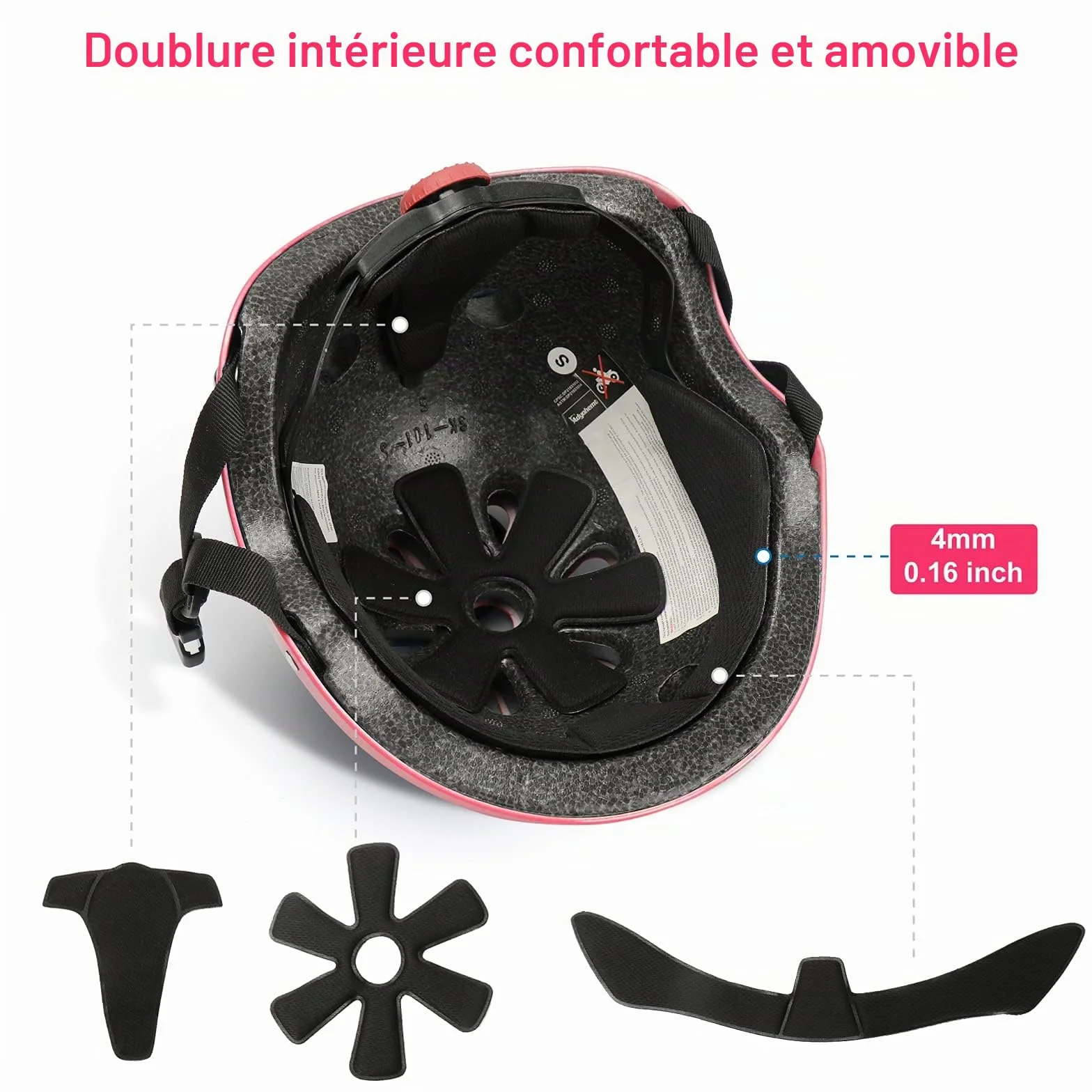 KAMUGO Casque vélo enfant 2-8 ans avec protection genoux coudes poignets skateboard vélo scooter patins