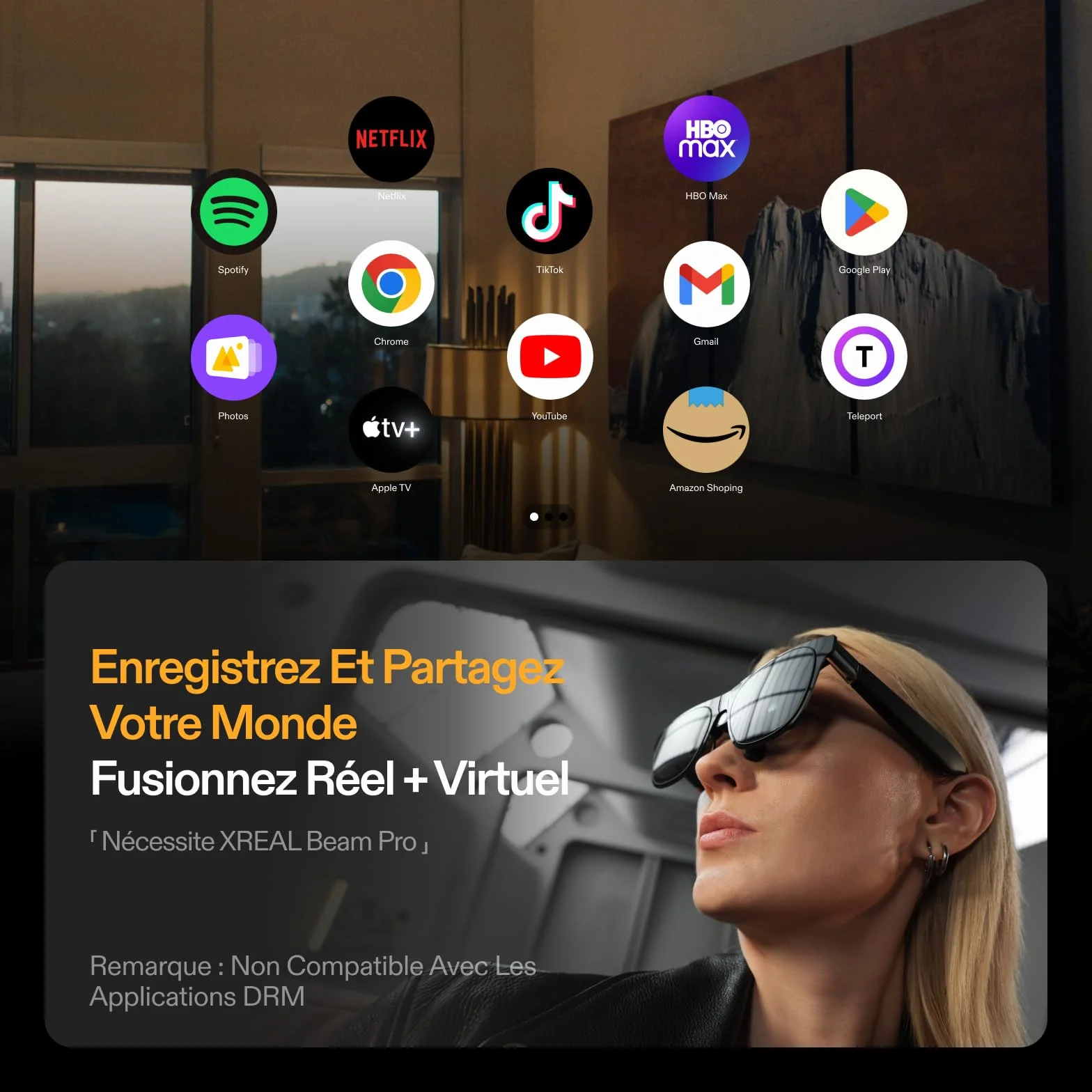 XREAL Eye Mini Caméra Vidéo pour Lunettes AR XREAL One Series, 12MP RGB, 6DoF Spatial Anchor