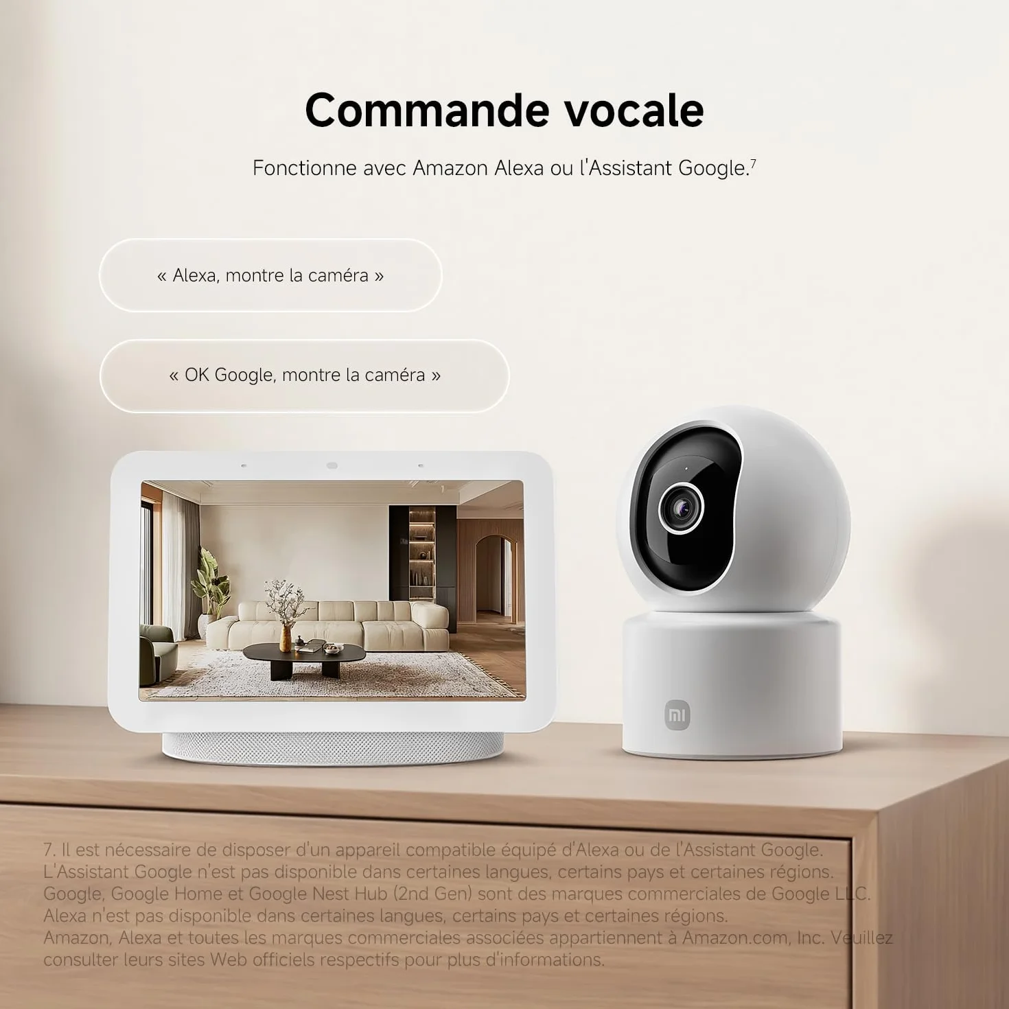XIAOMI C302 Caméra Intérieure, 2K 3MP à 360°, Caméra de Surveillance, WiFi 6, Clôture Virtuelle, Détection et Suivi Personnes & Animaux, Vision Nocturne Couleur Starlight, Audio Bidirectionnel, Alexa