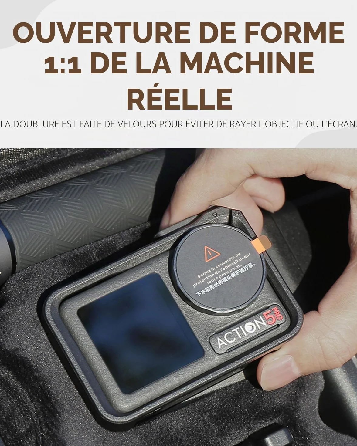 Semaiki Étui Étanche pour DJI Osmo Action 5 Pro, Sac de Rangement pour Appareil Photo Action 4/3, Noir
